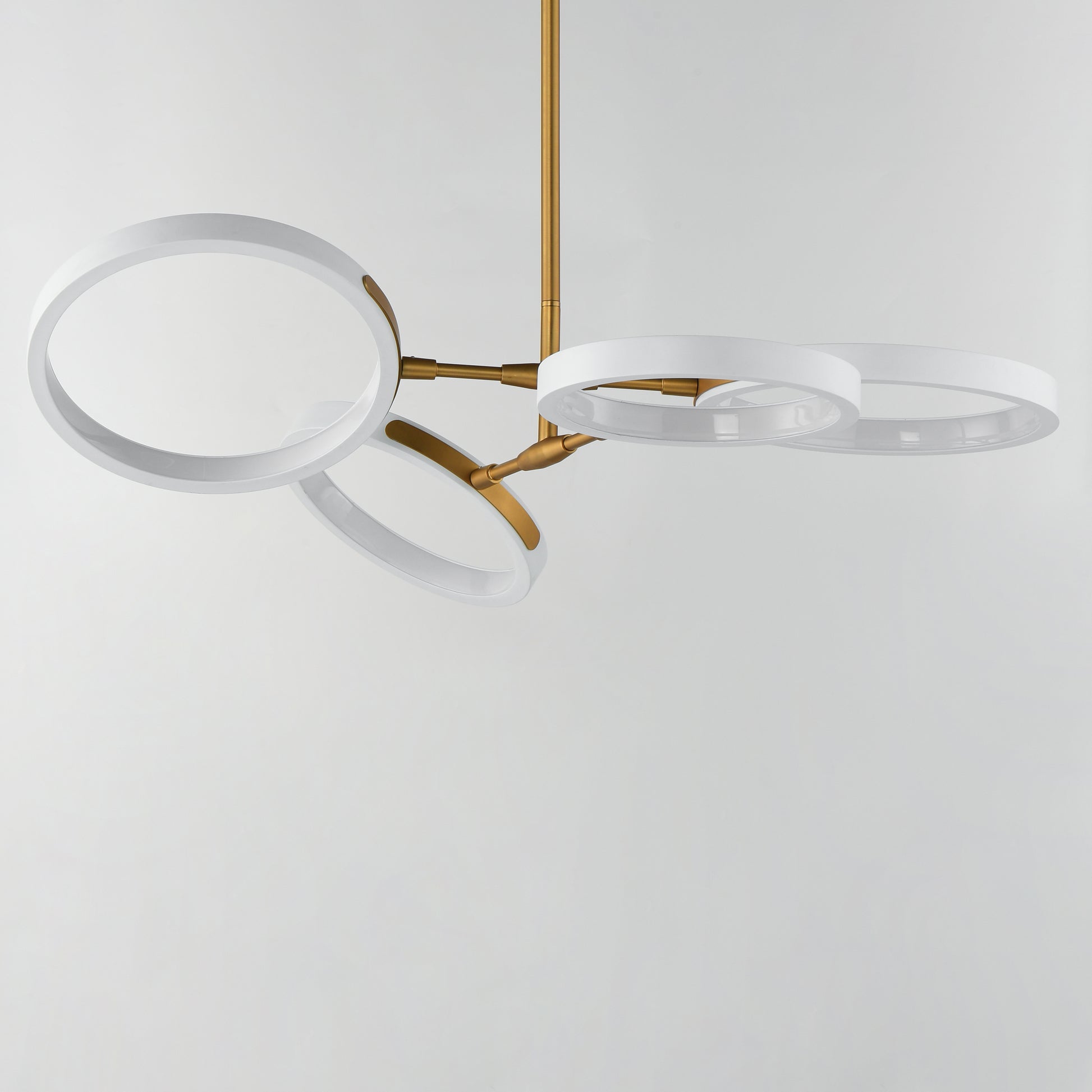 Hoopla 4-Light LED Pendant White/Gold by ET2
