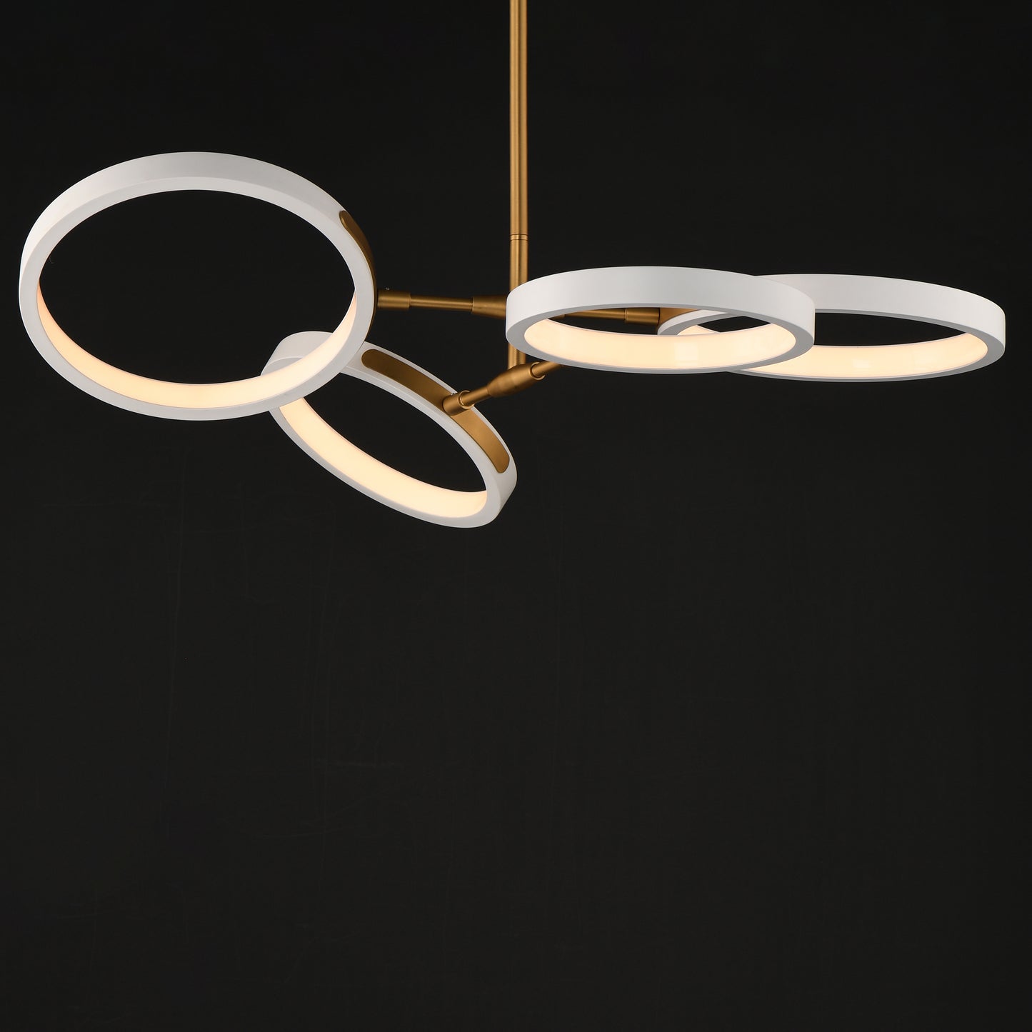 Hoopla 4-Light LED Pendant White/Gold by ET2