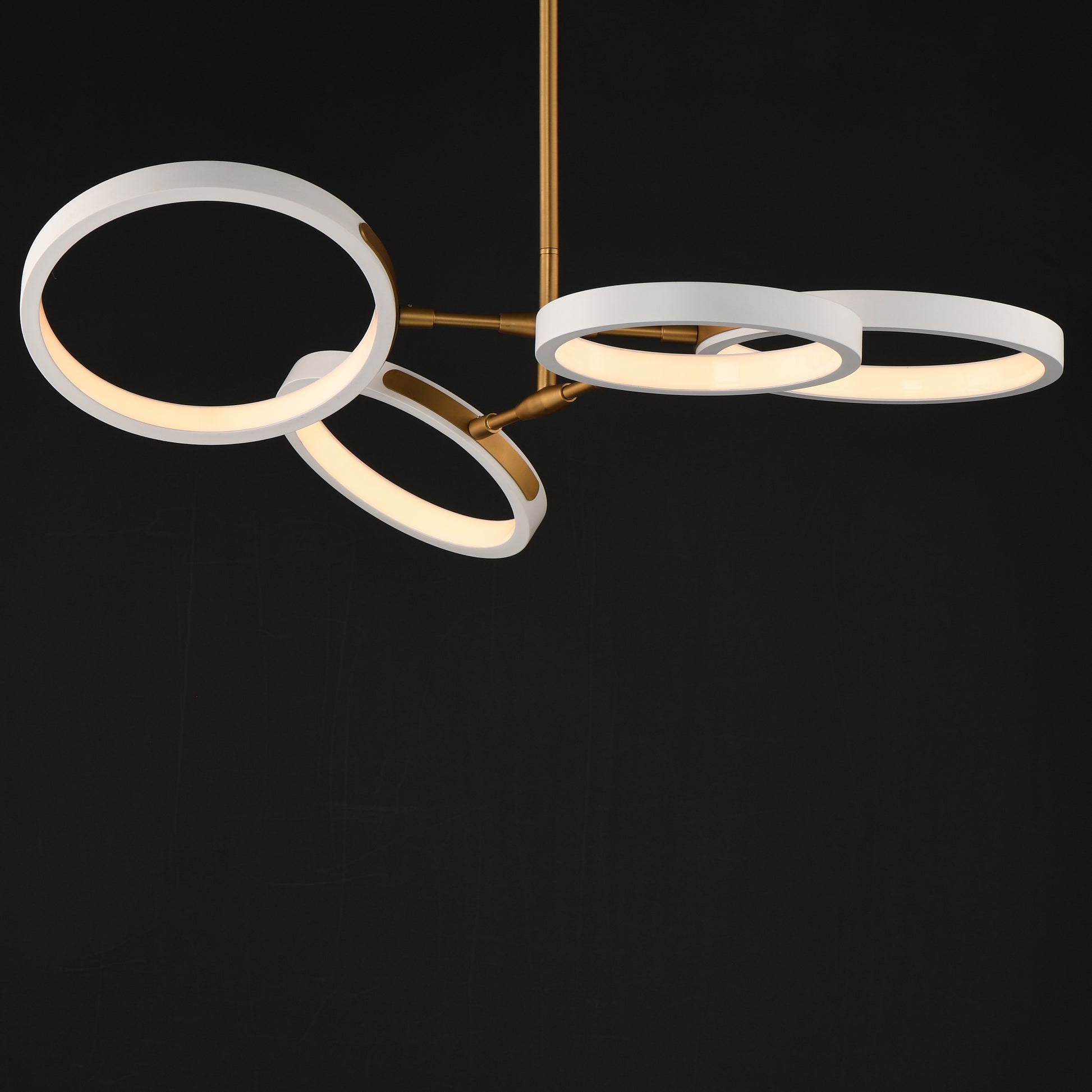 Hoopla 4-Light LED Pendant White/Gold by ET2