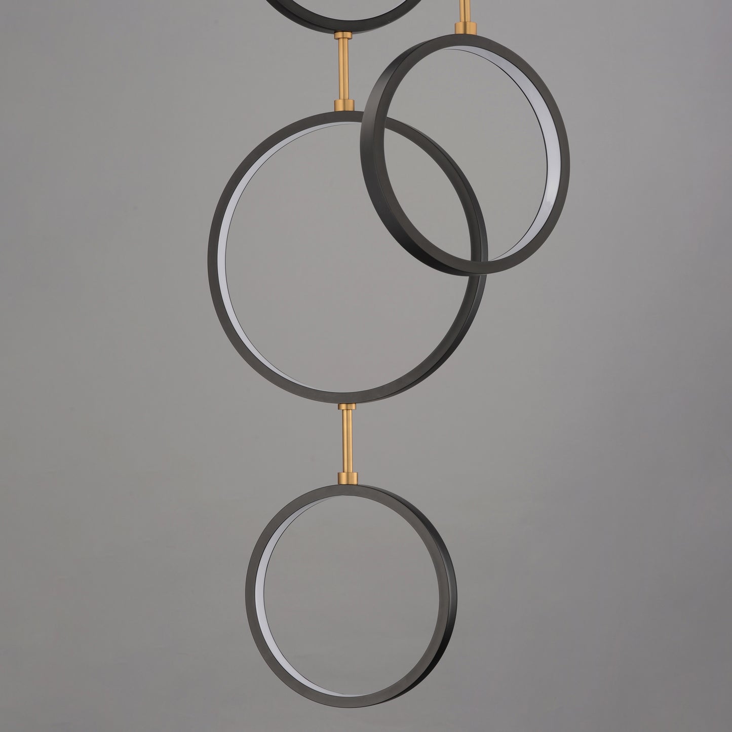 Hoopla 6-Light LED Pendant Black/Gold by ET2