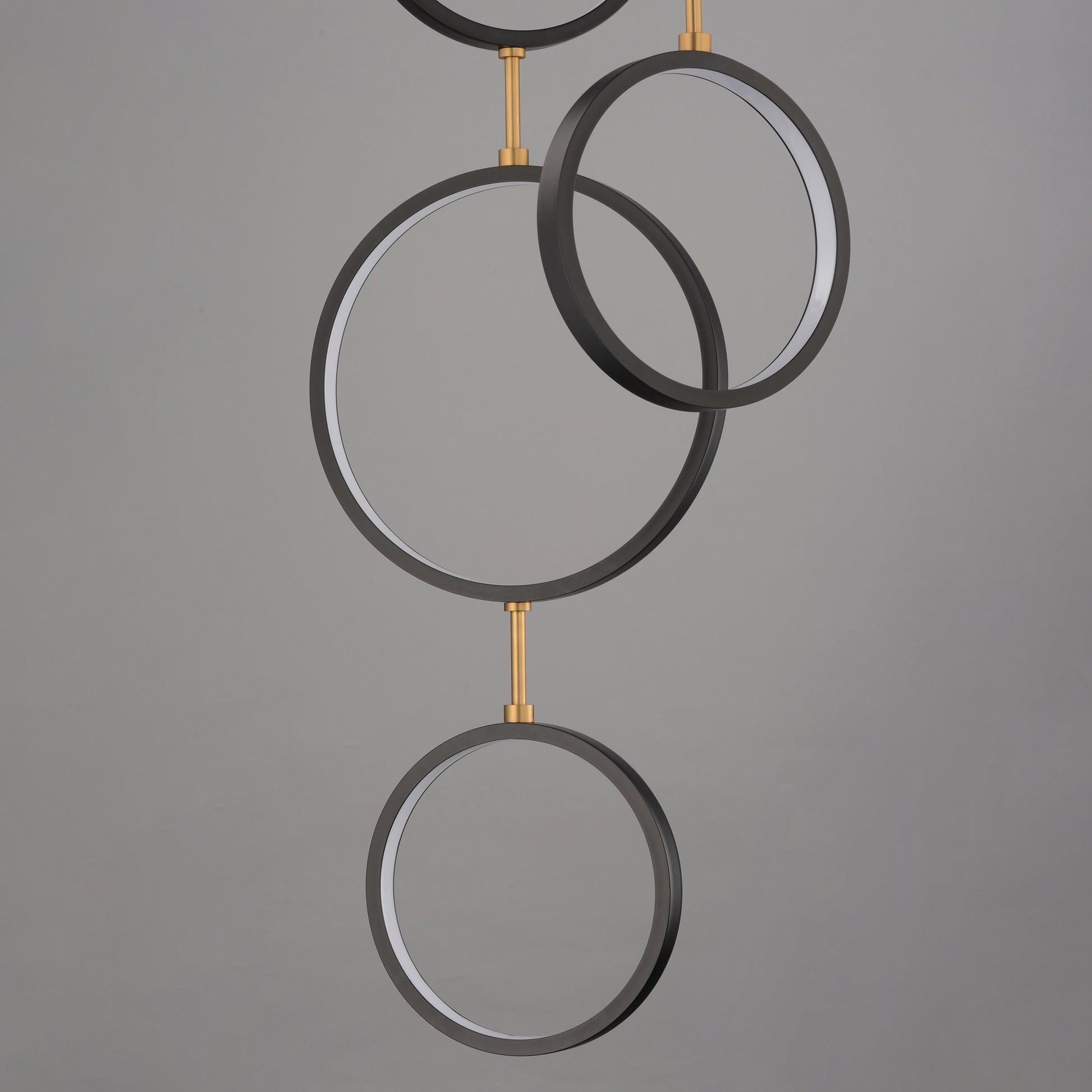 Hoopla 6-Light LED Pendant Black/Gold by ET2