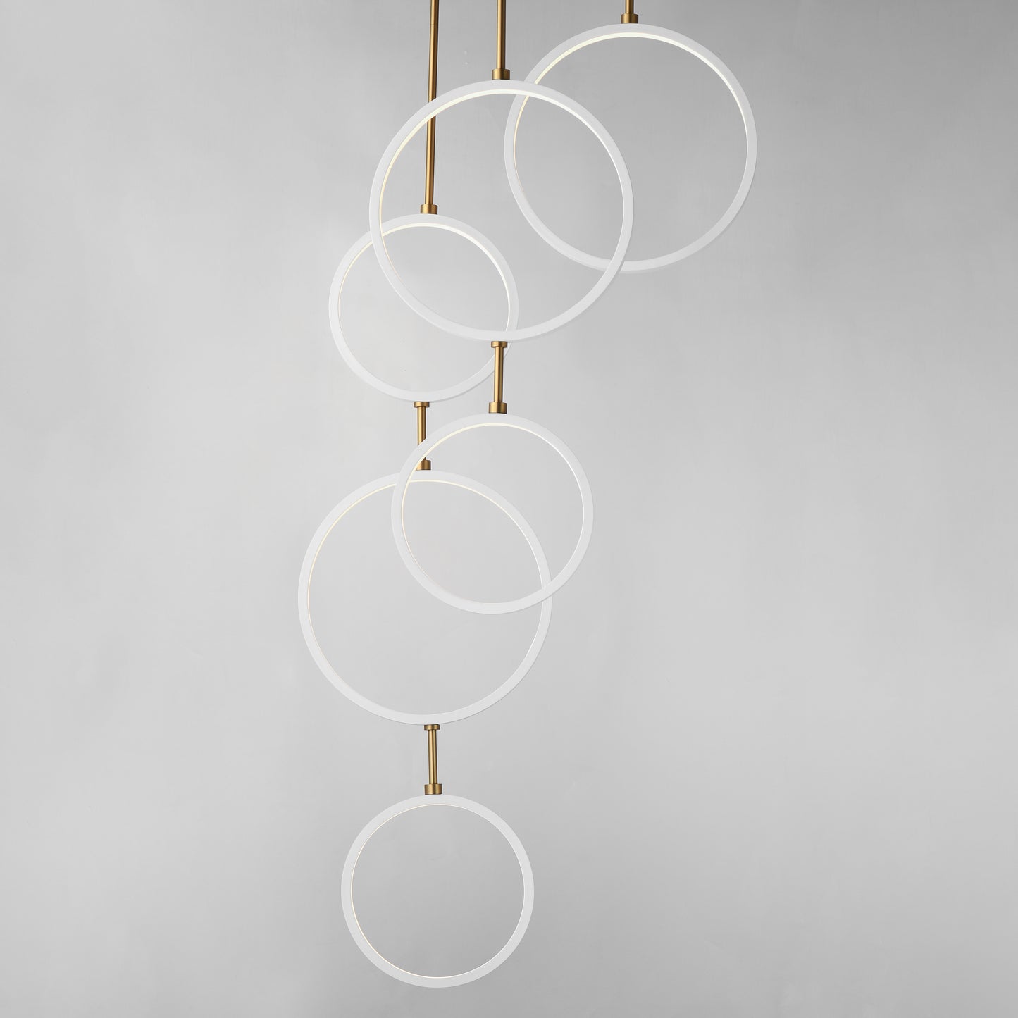 Hoopla 6-Light LED Pendant White/Gold by ET2