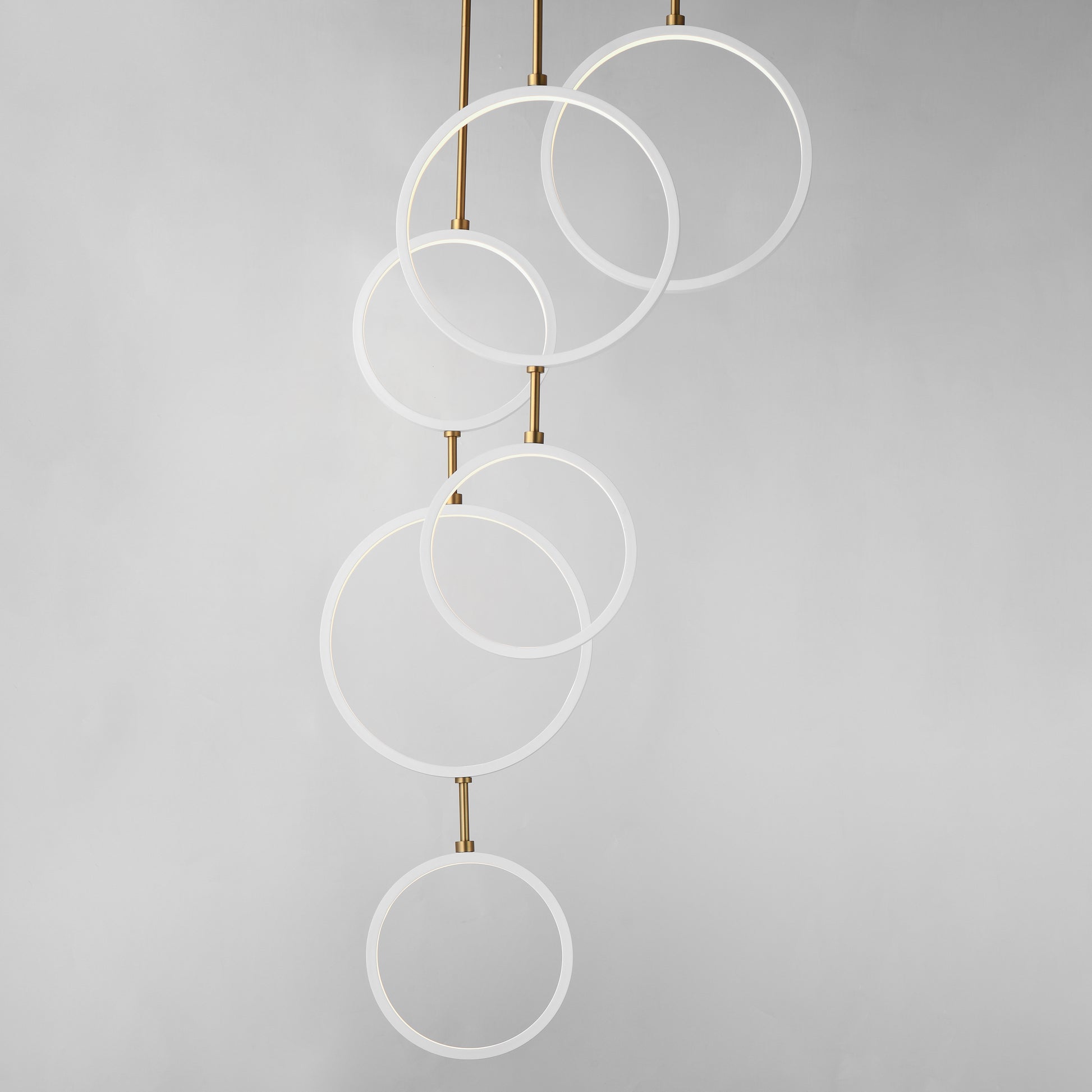 Hoopla 6-Light LED Pendant White/Gold by ET2