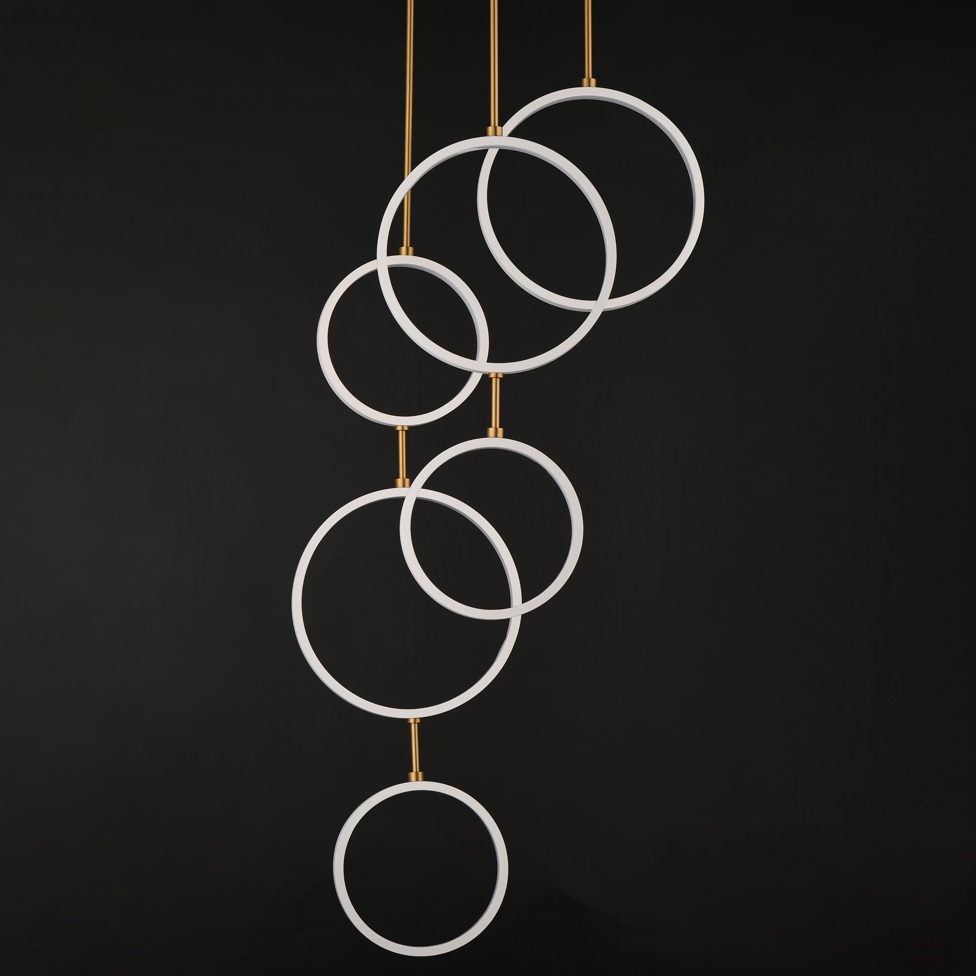 Hoopla 6-Light LED Pendant White/Gold by ET2