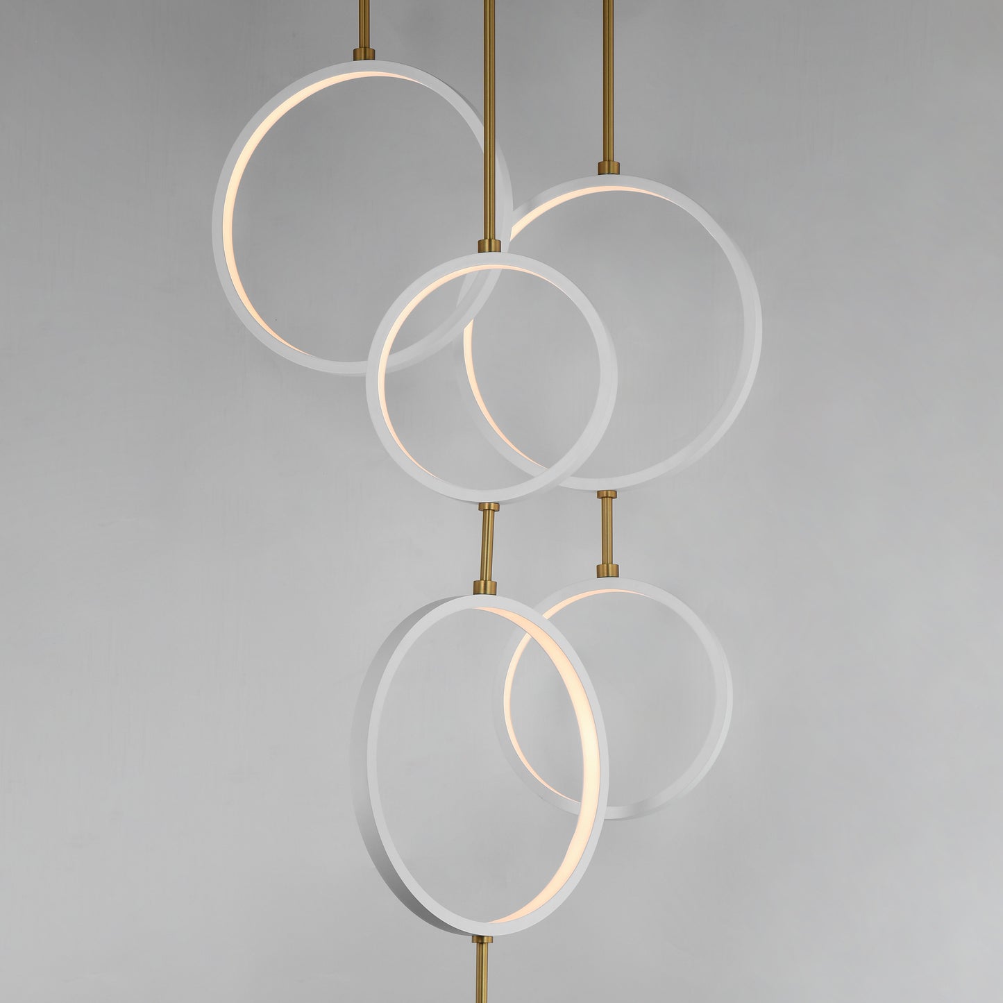 Hoopla 6-Light LED Pendant White/Gold by ET2