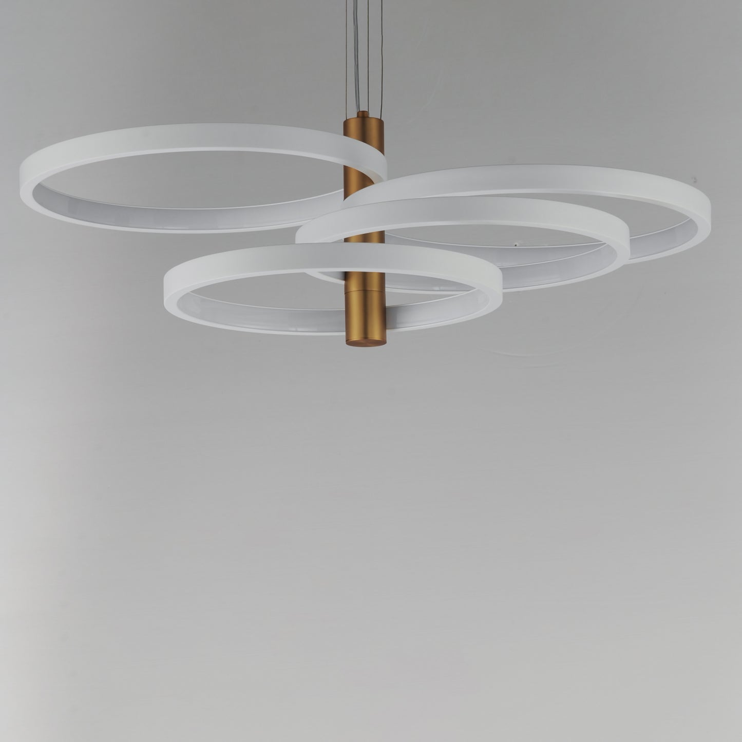 Hoopla 4-Light LED Pendant White/Gold by ET2