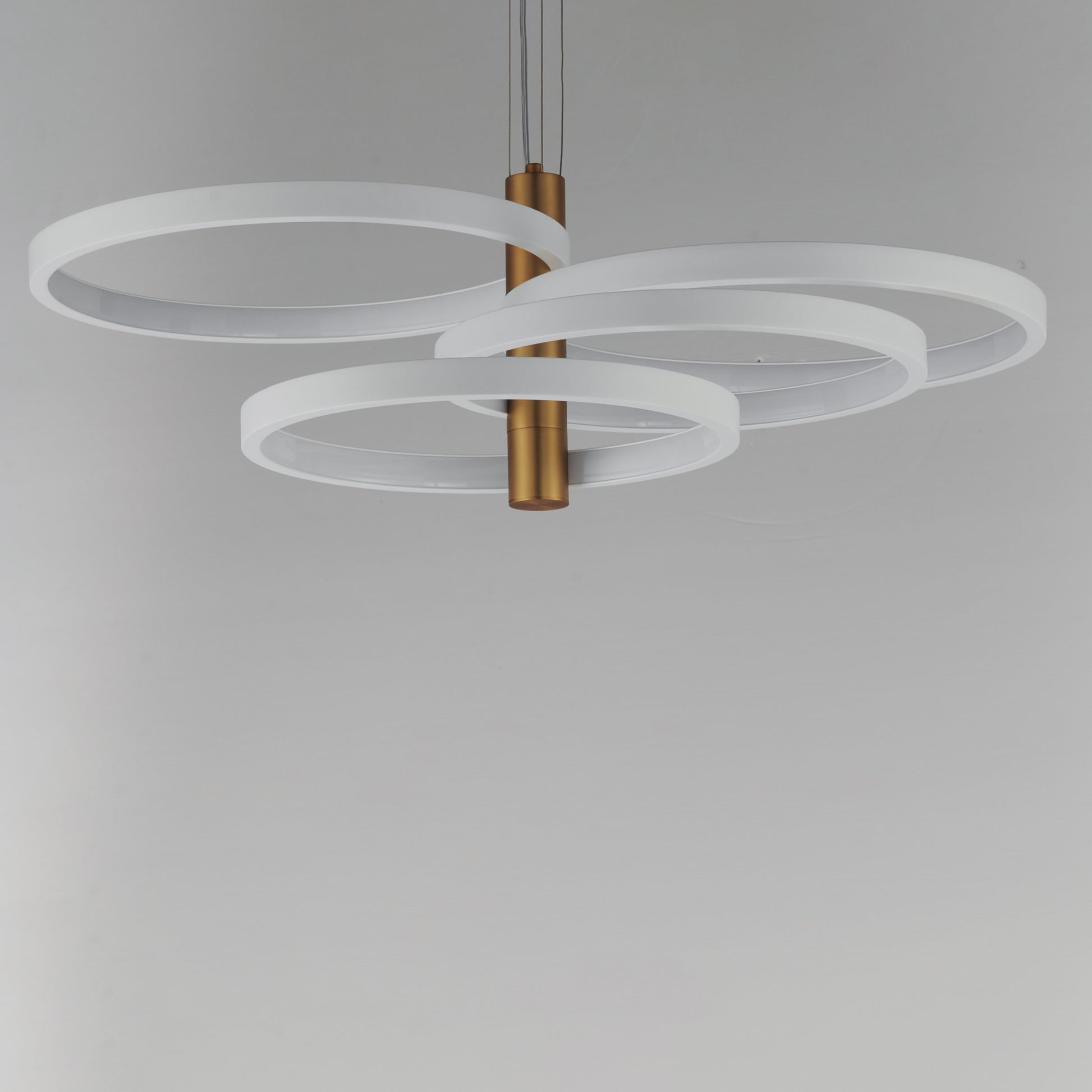 Hoopla 4-Light LED Pendant White/Gold by ET2