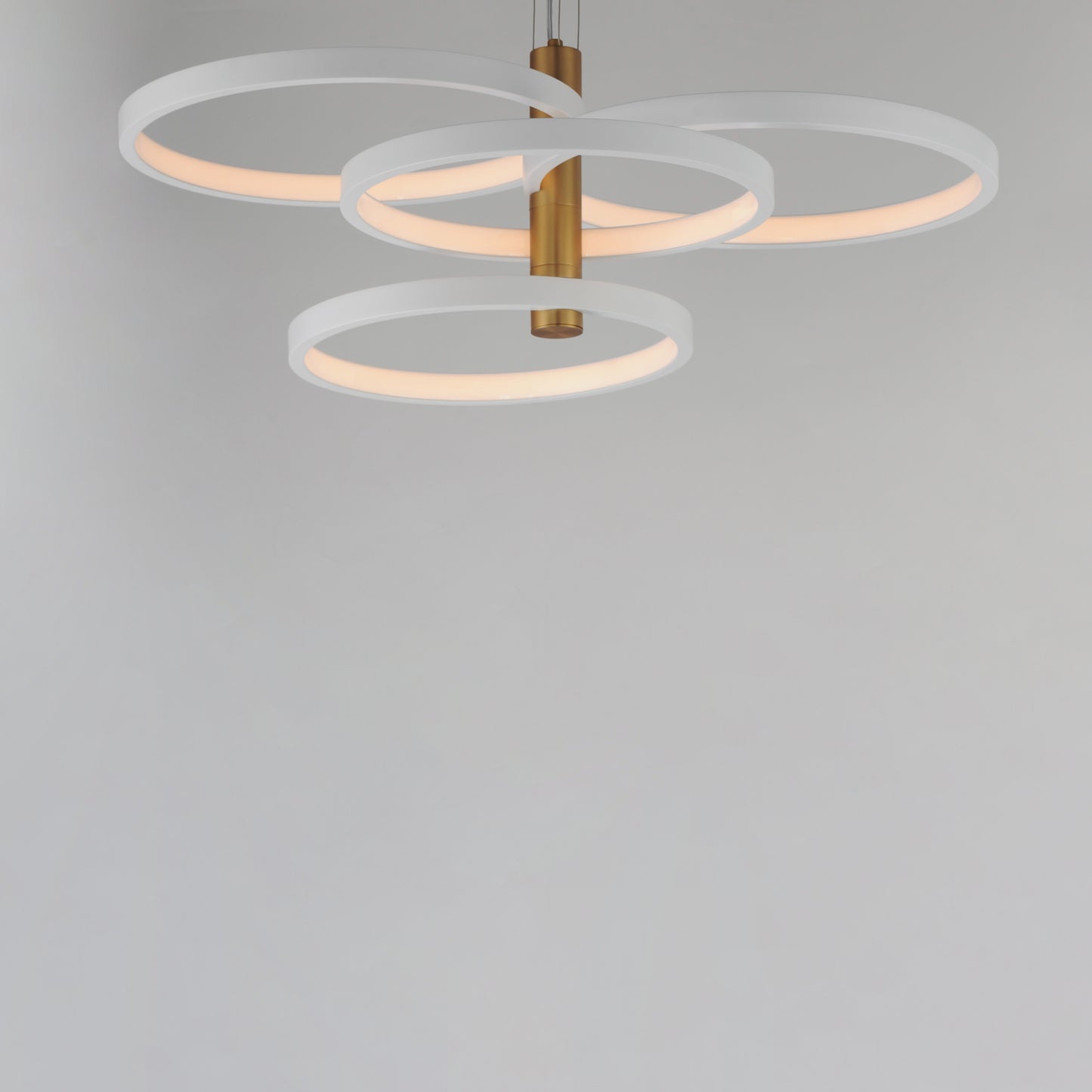Hoopla 4-Light LED Pendant White/Gold by ET2