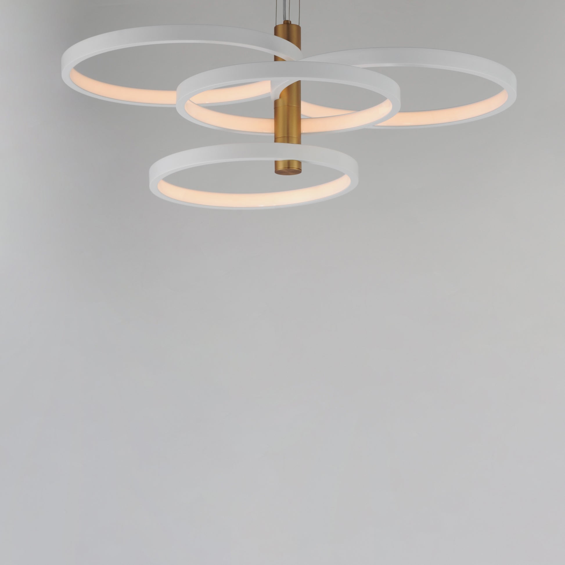 Hoopla 4-Light LED Pendant White/Gold by ET2