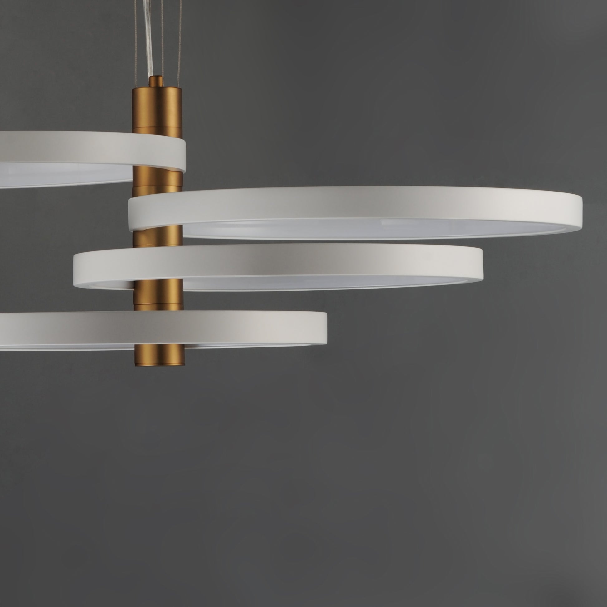Hoopla 4-Light LED Pendant White/Gold by ET2