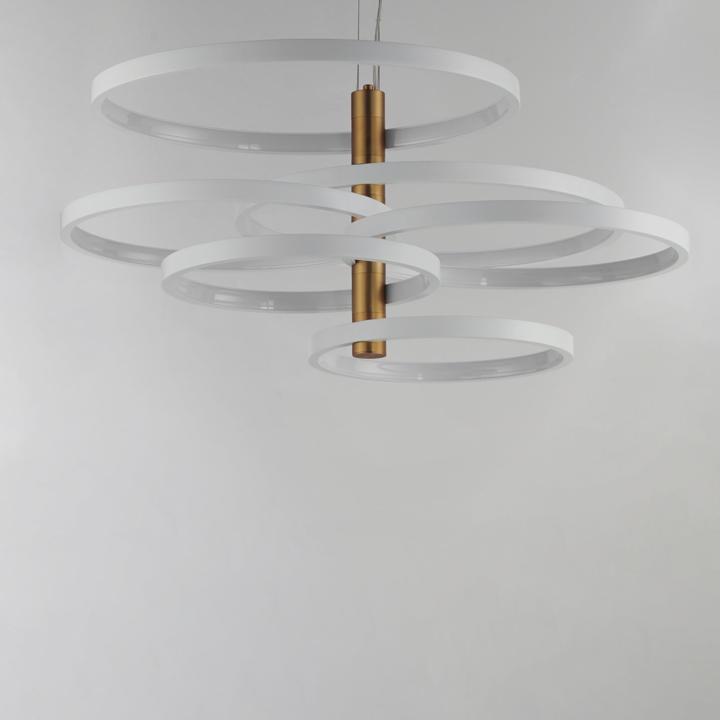 Hoopla 6-Light LED Pendant White/Gold by ET2