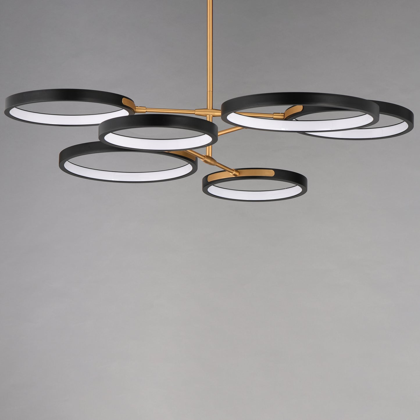 Hoopla 6-Light LED Pendant Black/Gold by ET2