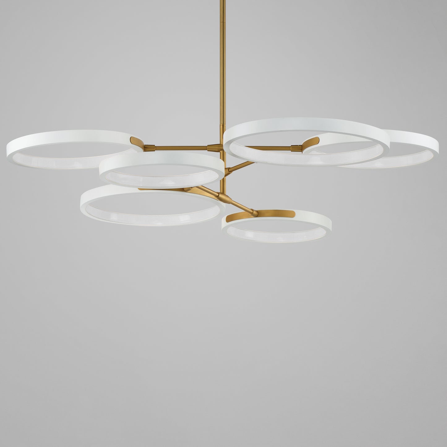 Hoopla 6-Light LED Pendant White/Gold by ET2