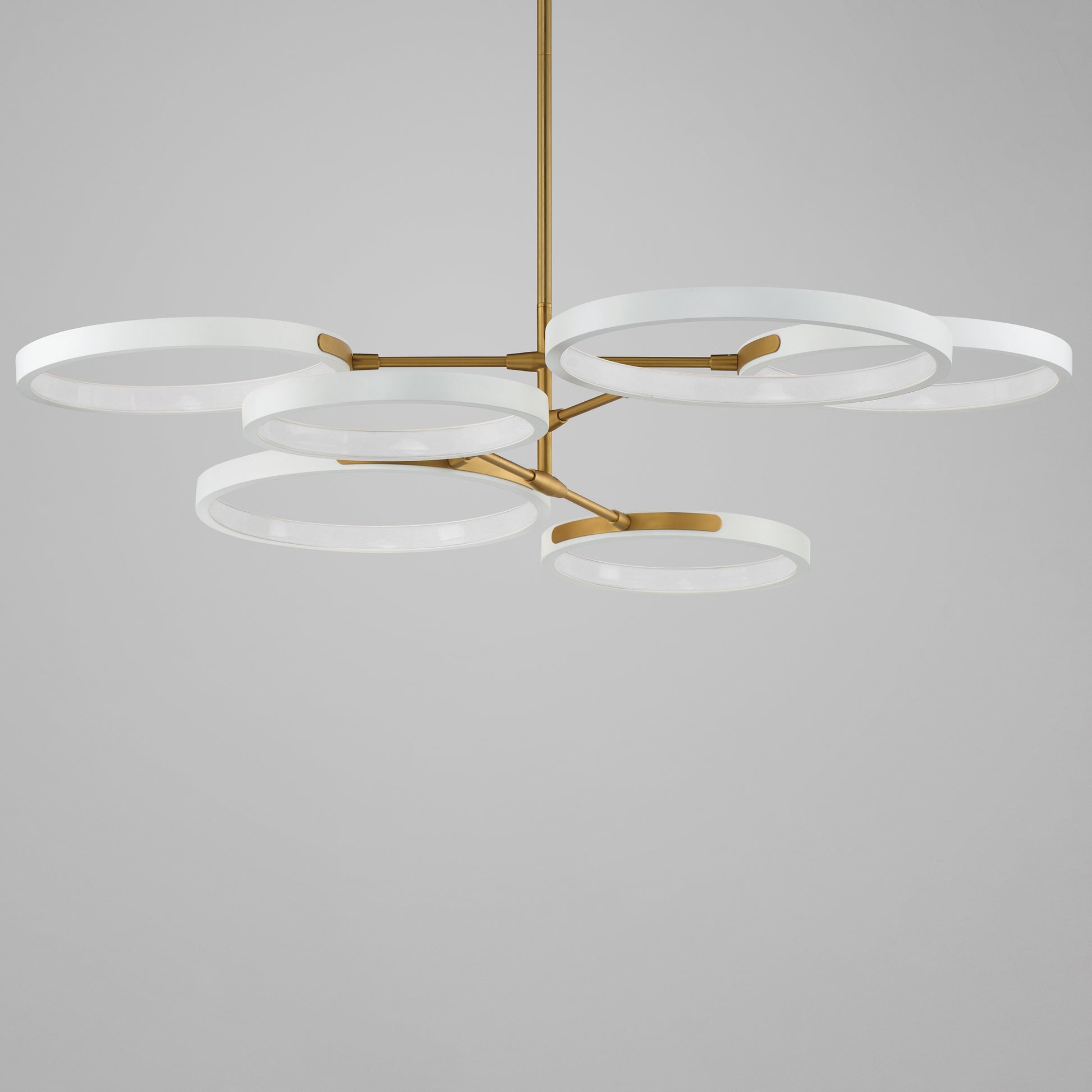 Hoopla 6-Light LED Pendant White/Gold by ET2