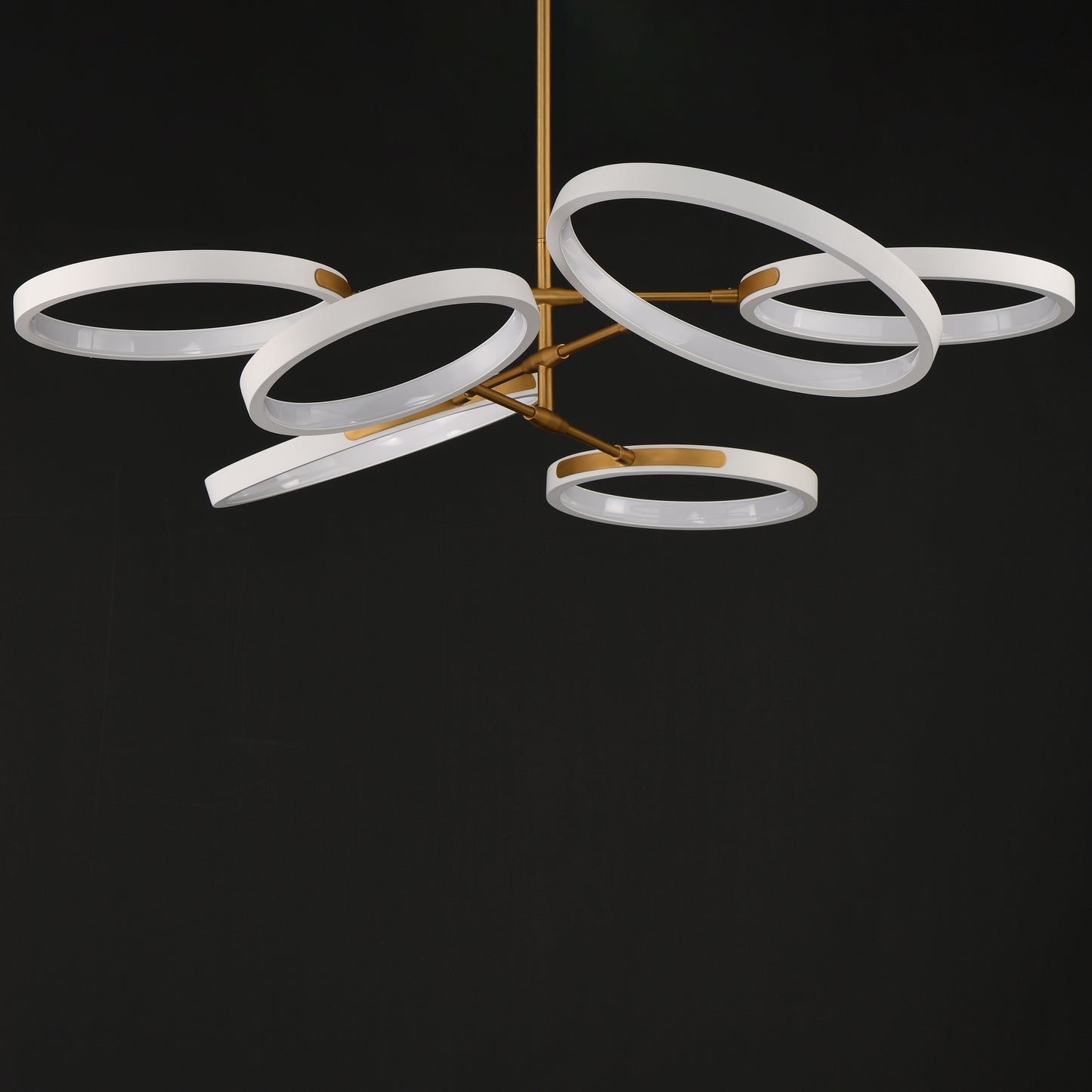 Hoopla 6-Light LED Pendant White/Gold by ET2