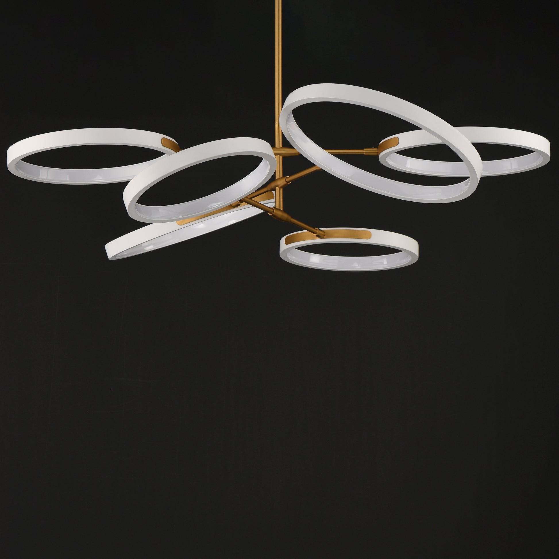 Hoopla 6-Light LED Pendant White/Gold by ET2