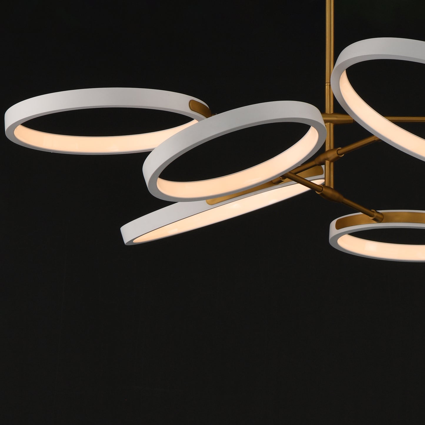 Hoopla 6-Light LED Pendant White/Gold by ET2