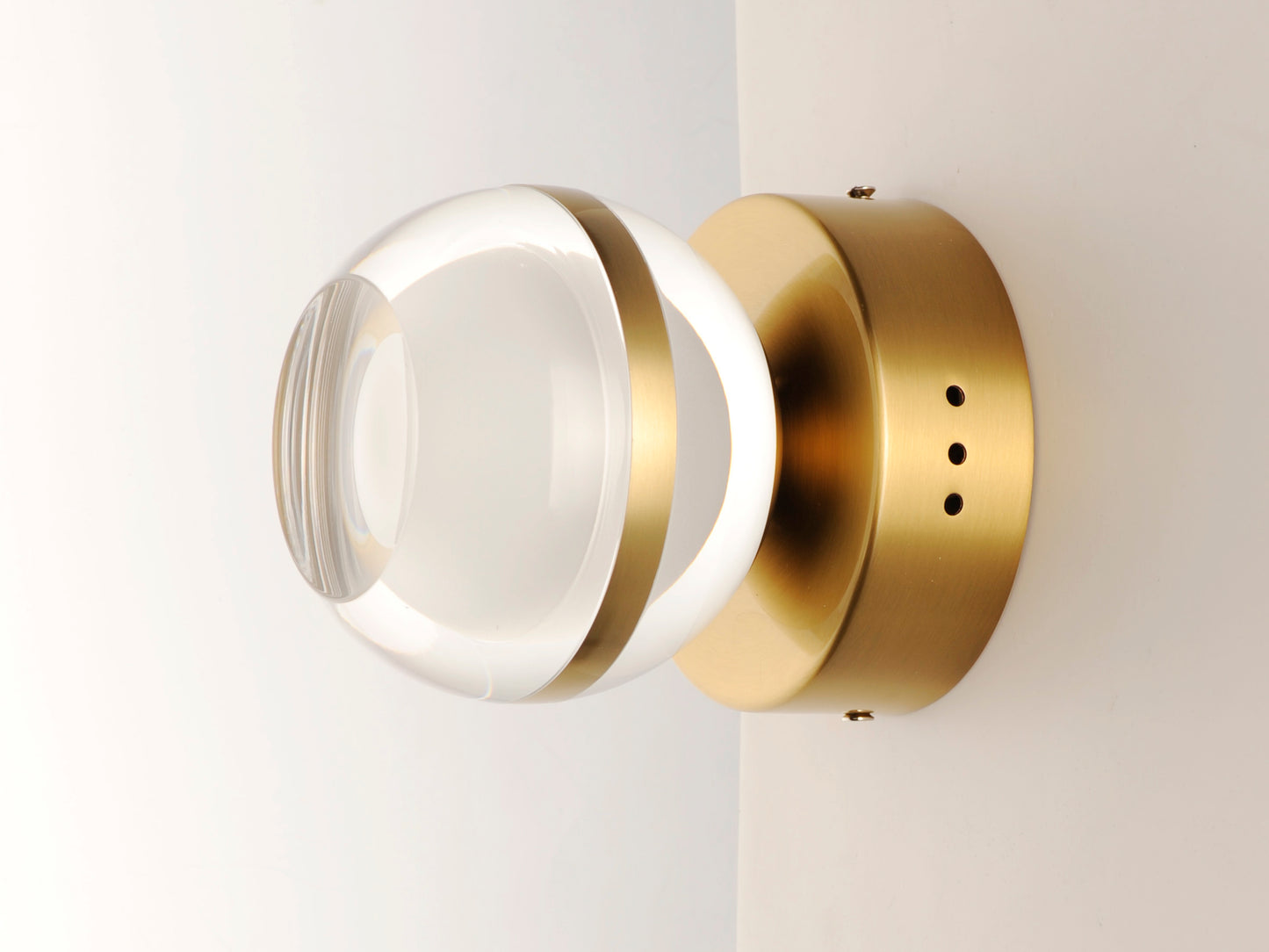 Swank LED Wall Sconce/Flush Mount Natural Aged Brass by ET2