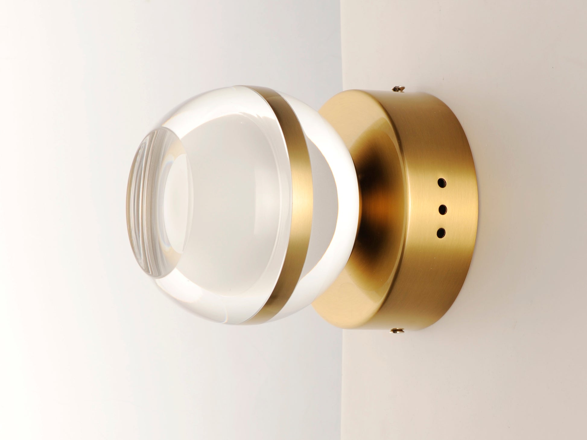 Swank LED Wall Sconce/Flush Mount Natural Aged Brass by ET2
