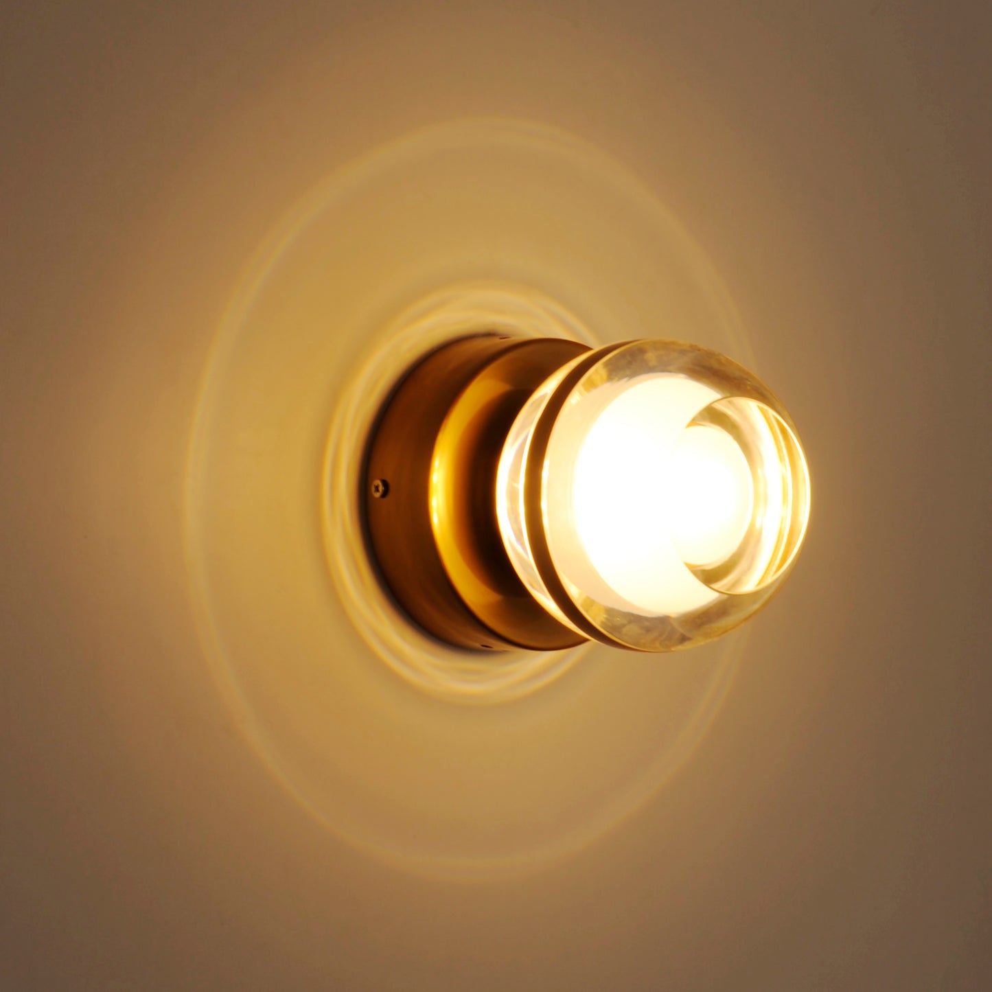 Swank LED Wall Sconce/Flush Mount Natural Aged Brass by ET2