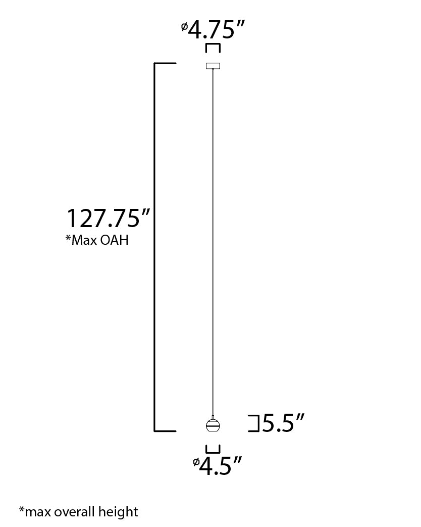 Swank LED Pendant Polished Chrome by ET2