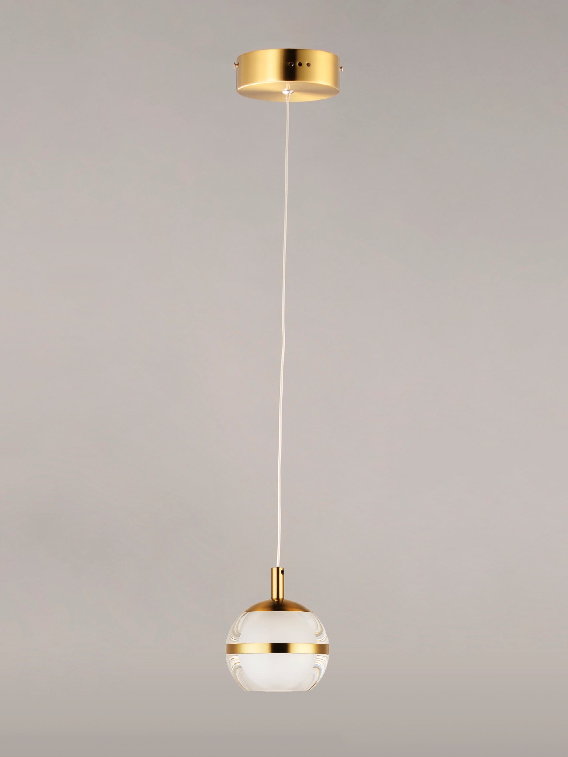 Swank LED Pendant Natural Aged Brass by ET2