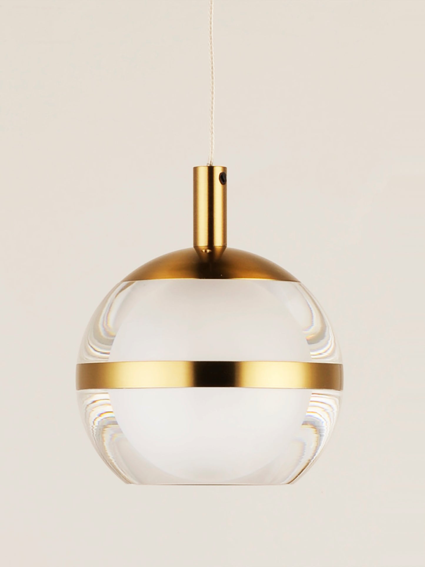 Swank 3-Light LED Pendant Natural Aged Brass by ET2
