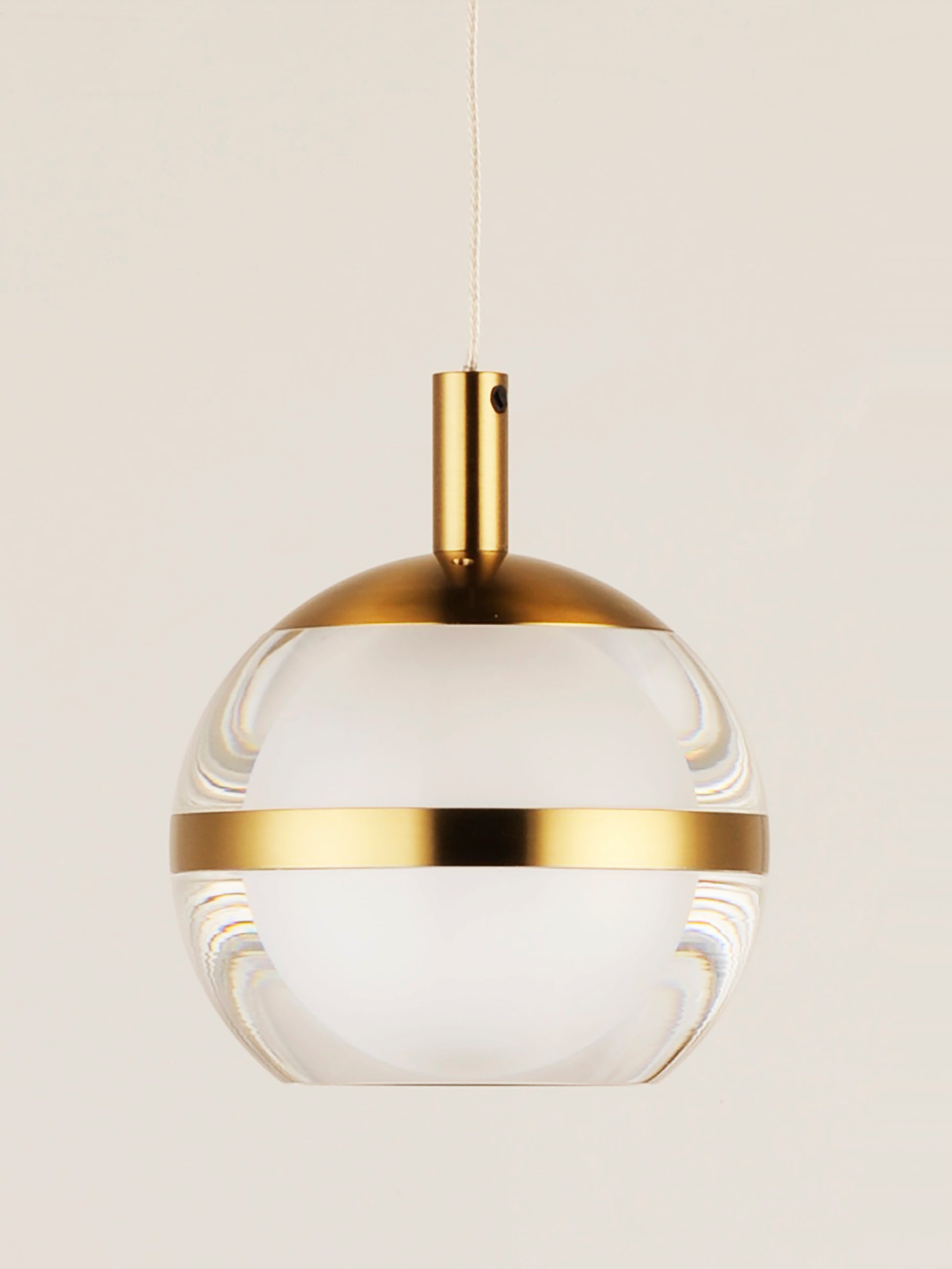 Swank 3-Light LED Pendant Natural Aged Brass by ET2