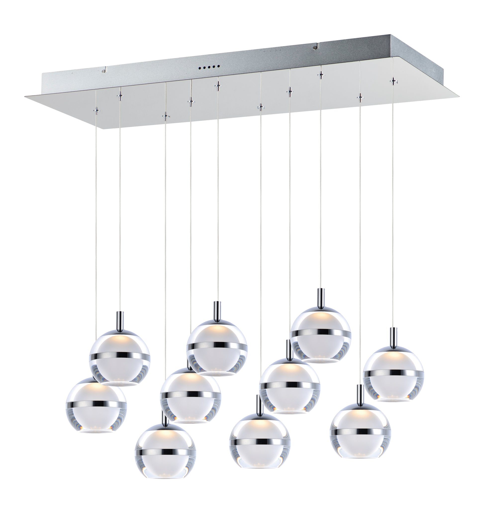 Swank LED 10-Light Linear Pendant Polished Chrome by ET2