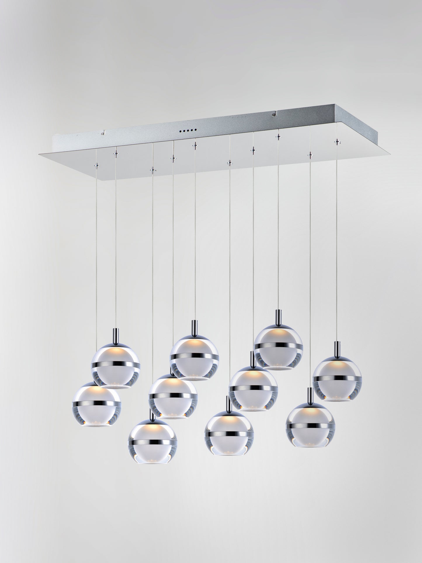 Swank LED 10-Light Linear Pendant Polished Chrome by ET2