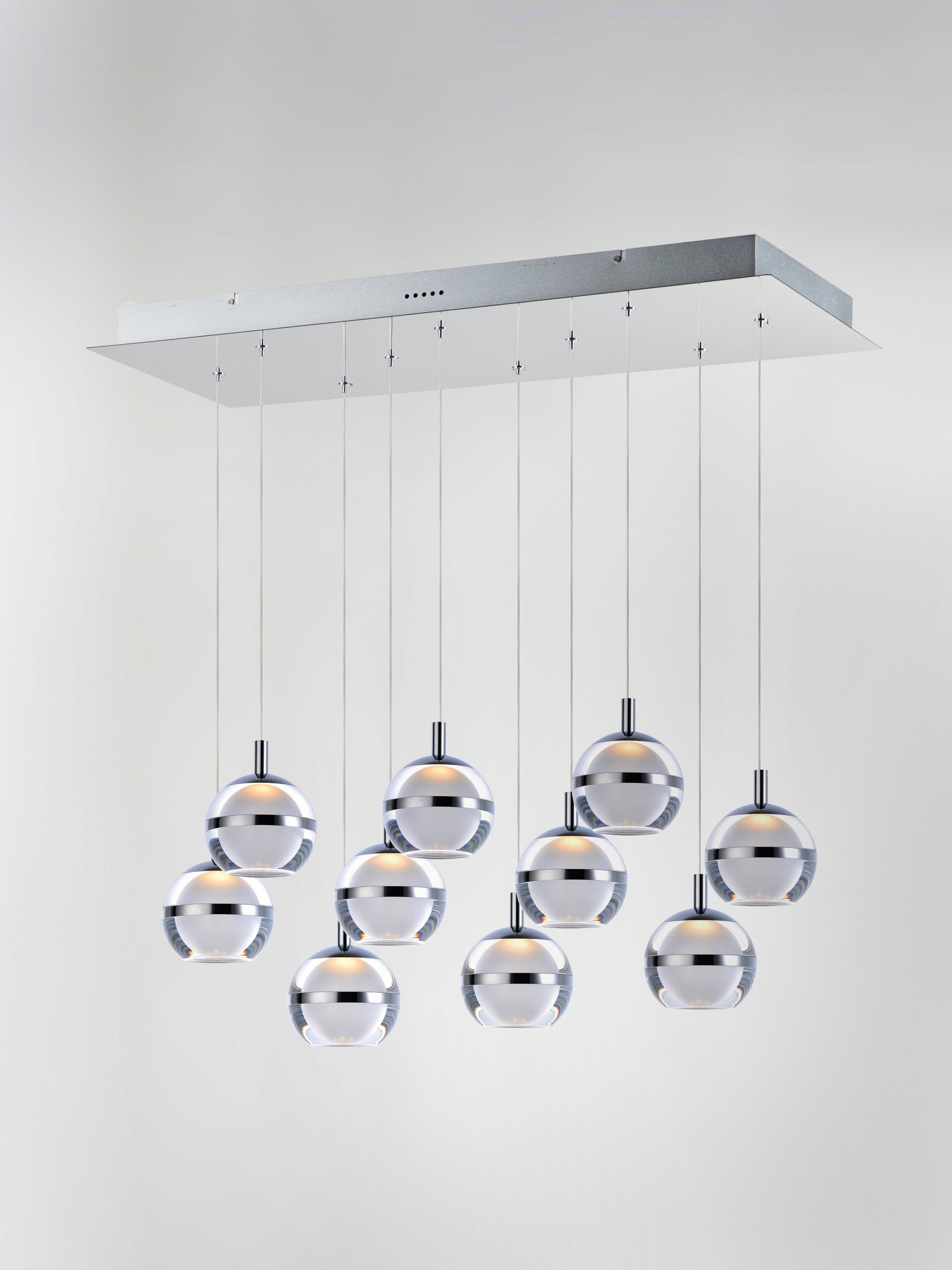 Swank LED 10-Light Linear Pendant Polished Chrome by ET2