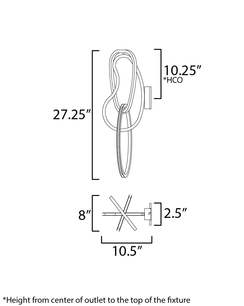 Unity 3-Light LED Wall Sconce Brushed Champagne by ET2