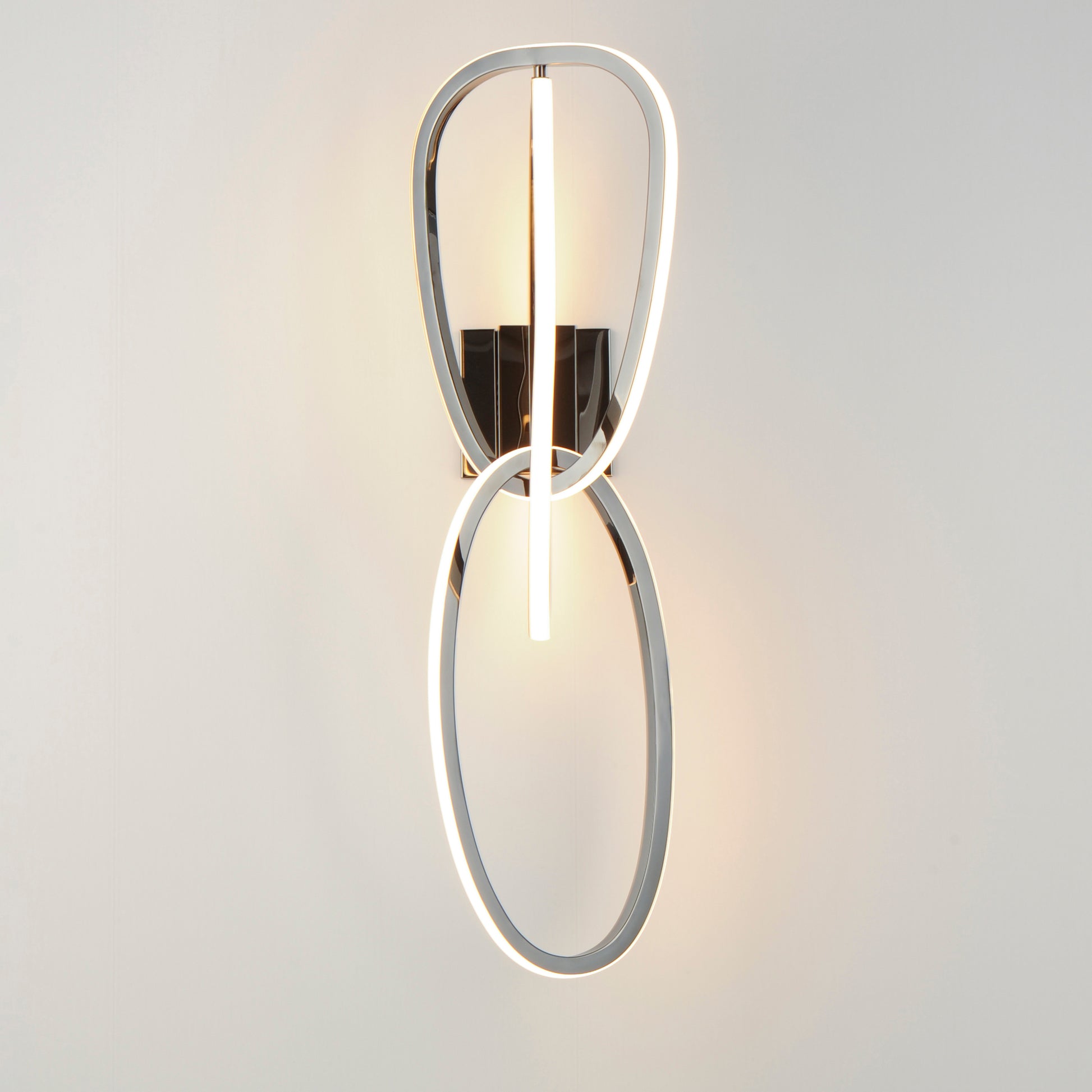 Unity 3-Light LED Wall Sconce Black Chrome by ET2