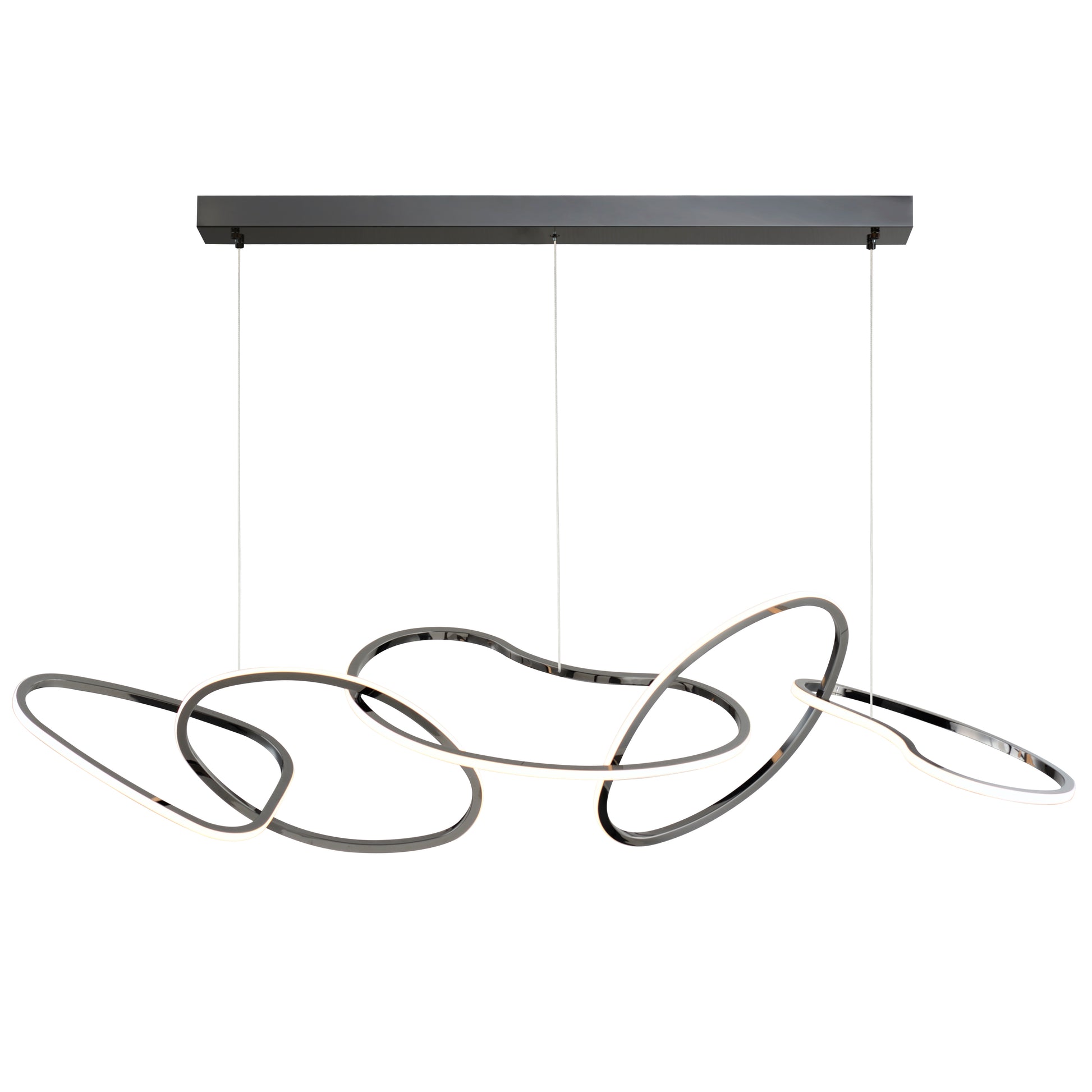 Unity 5-Light LED Pendant Black Chrome by ET2