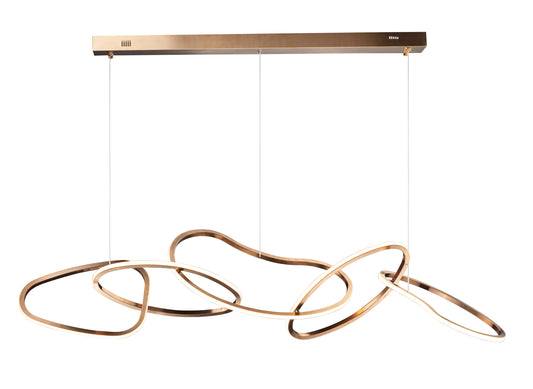 Unity 5-Light LED Pendant Brushed Champagne by ET2