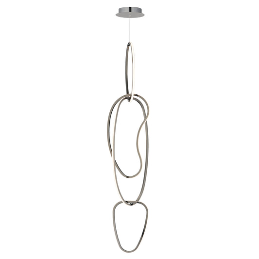 Unity Vertical LED Pendant Black Chrome by ET2