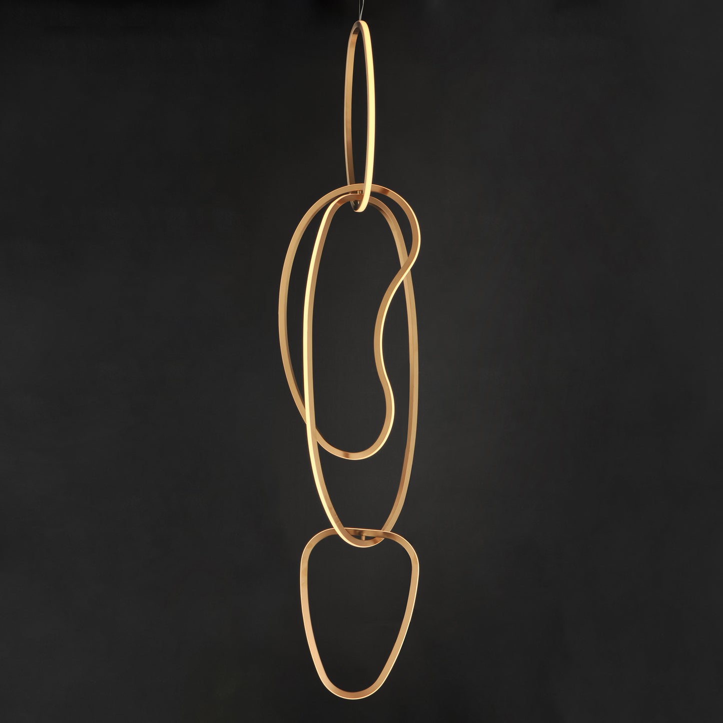Unity Vertical LED Pendant Brushed Champagne by ET2
