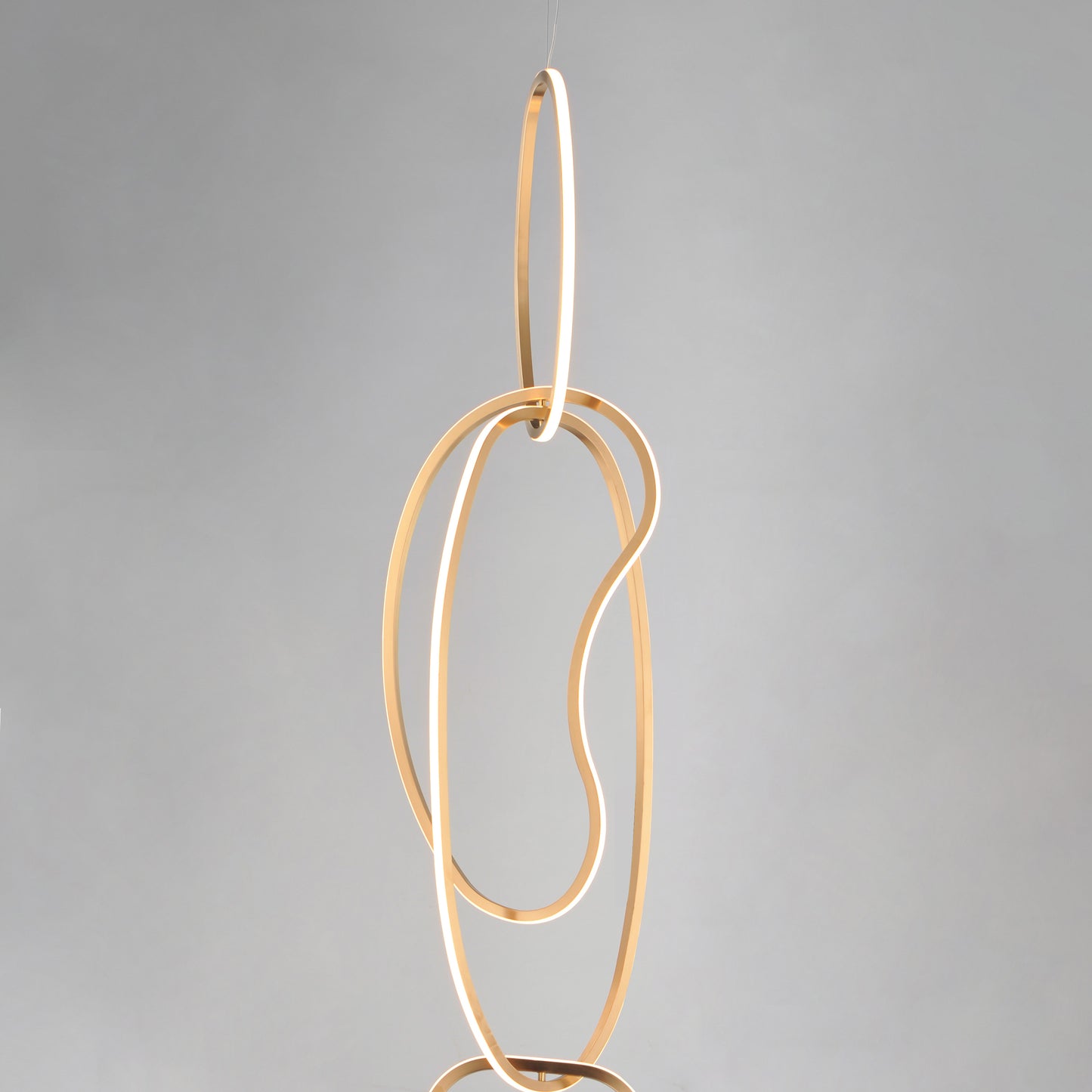 Unity Vertical LED Pendant Brushed Champagne by ET2