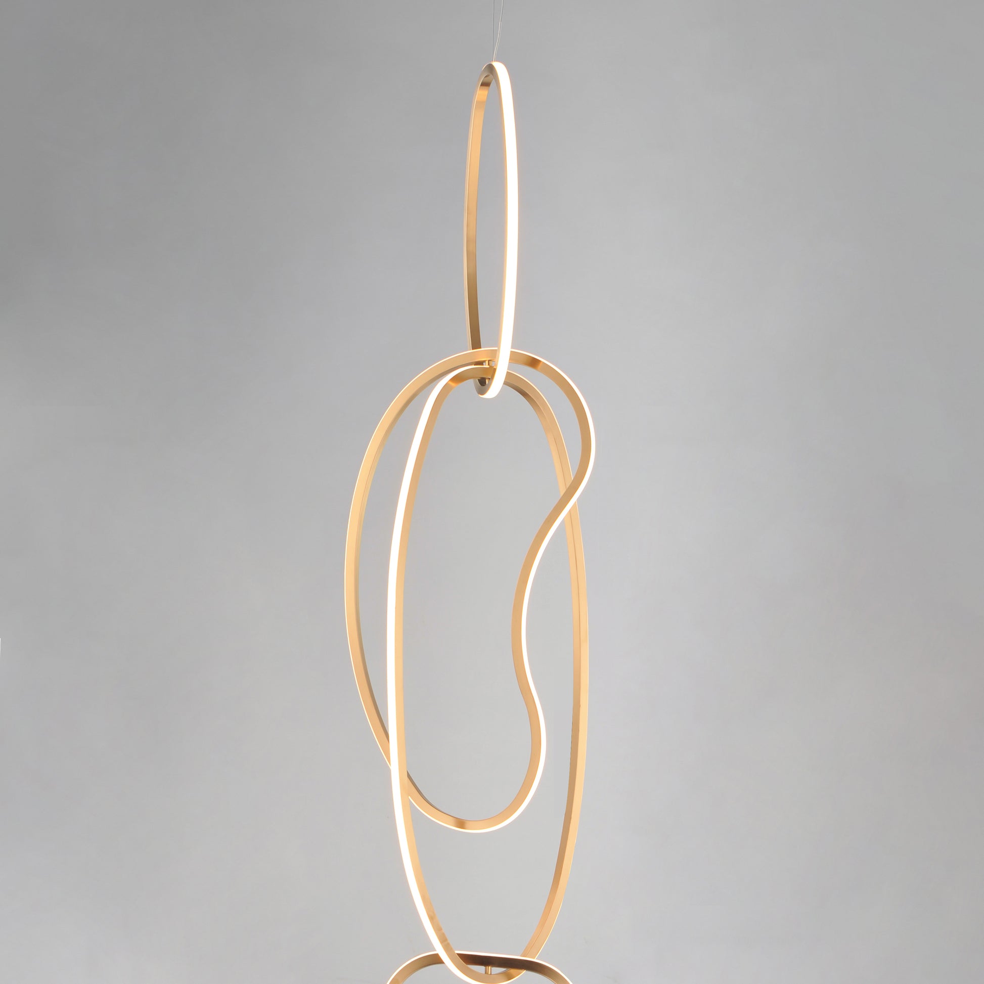 Unity Vertical LED Pendant Brushed Champagne by ET2