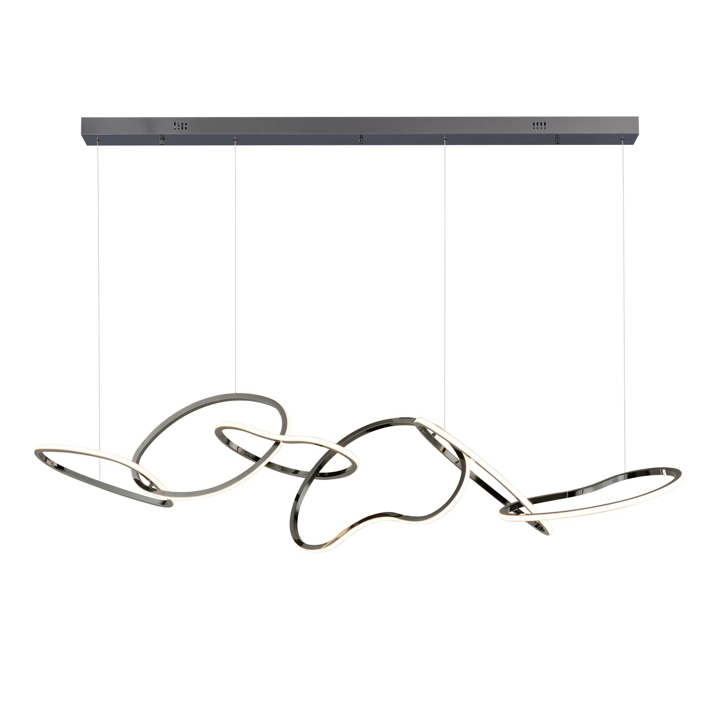 Unity 6-Light LED Pendant Black Chrome by ET2