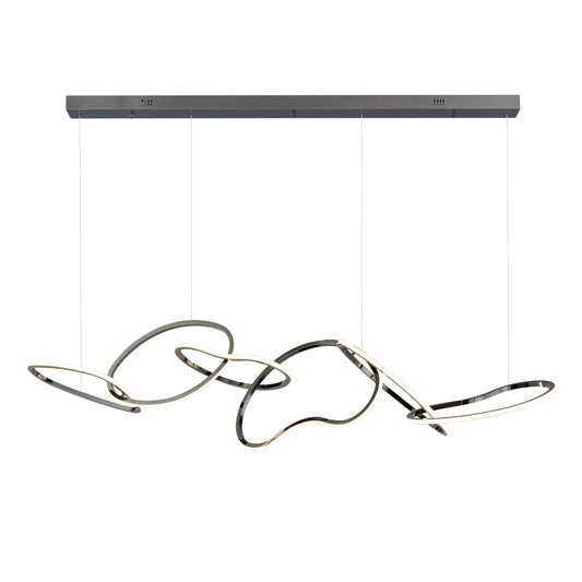 Unity 6-Light LED Pendant Black Chrome by ET2