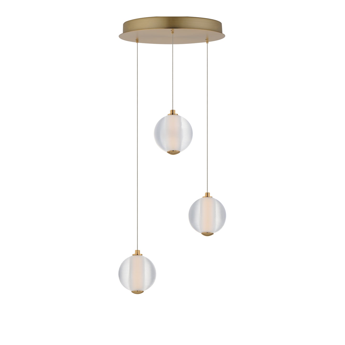 Rhythm 3-Light LED Pendant Gold by ET2