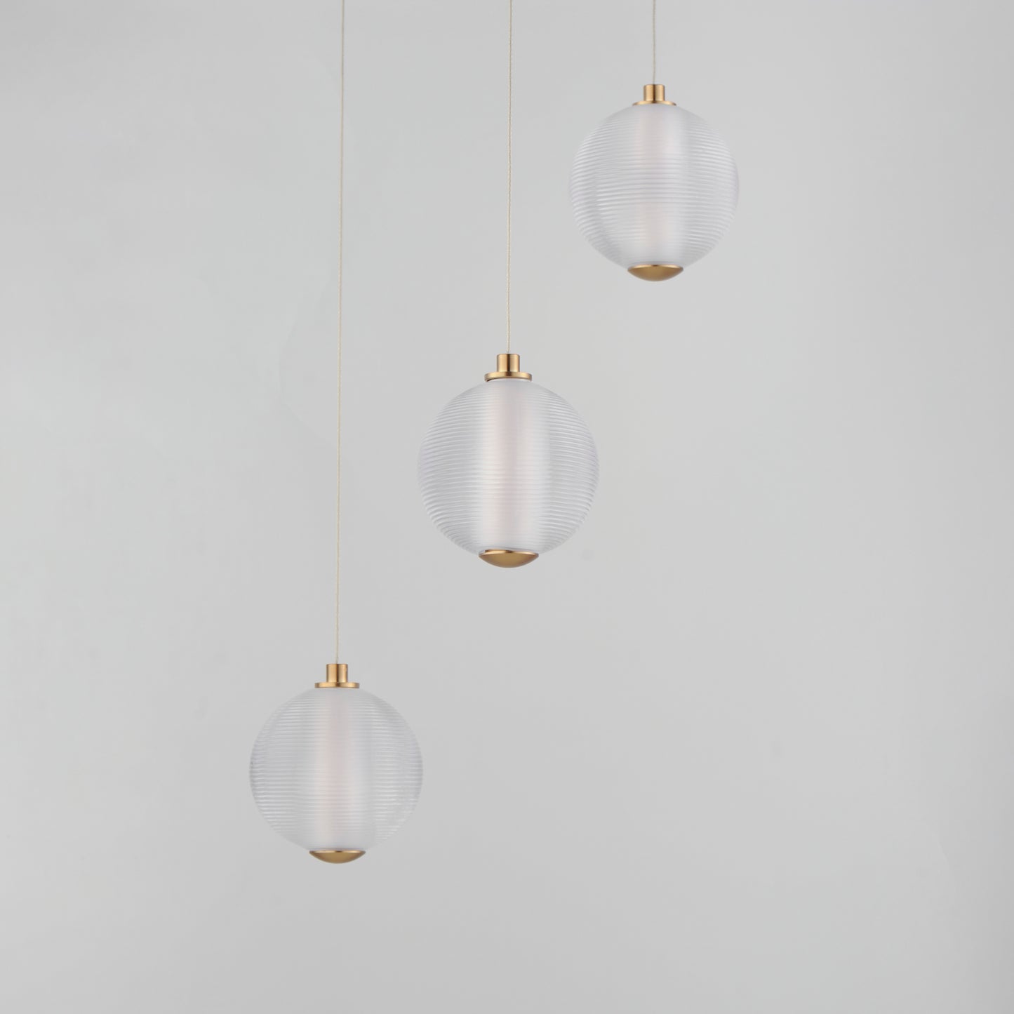 Rhythm 3-Light LED Pendant Gold by ET2
