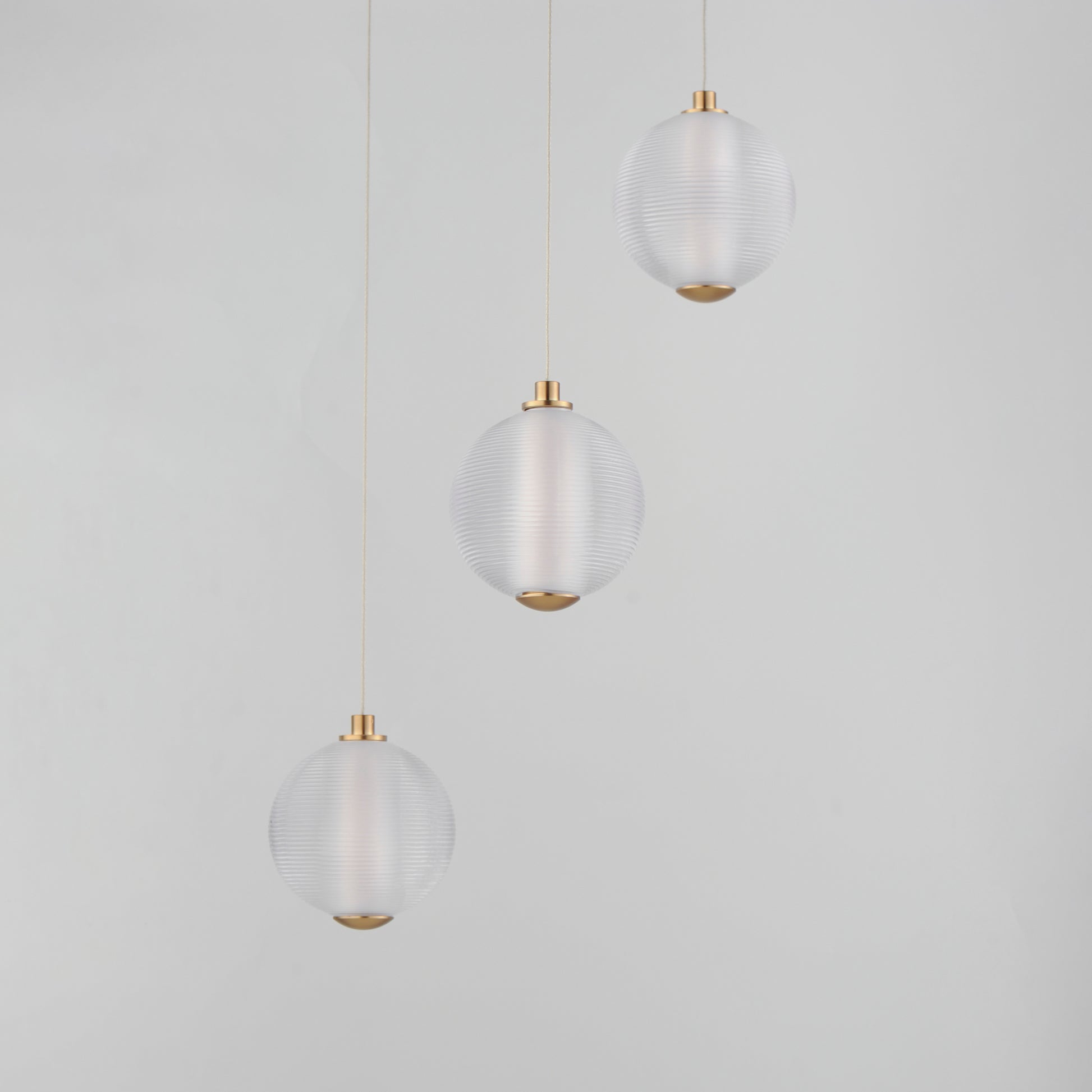 Rhythm 3-Light LED Pendant Gold by ET2