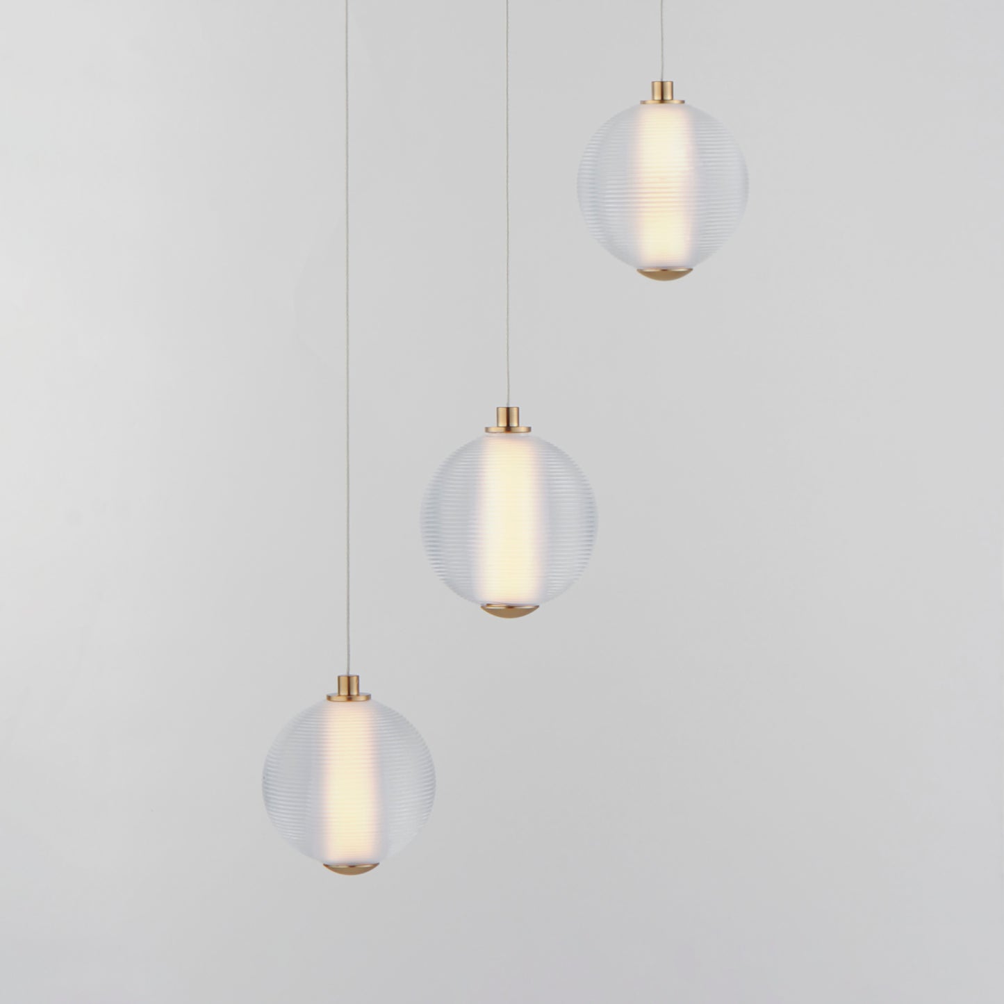 Rhythm 3-Light LED Pendant Gold by ET2