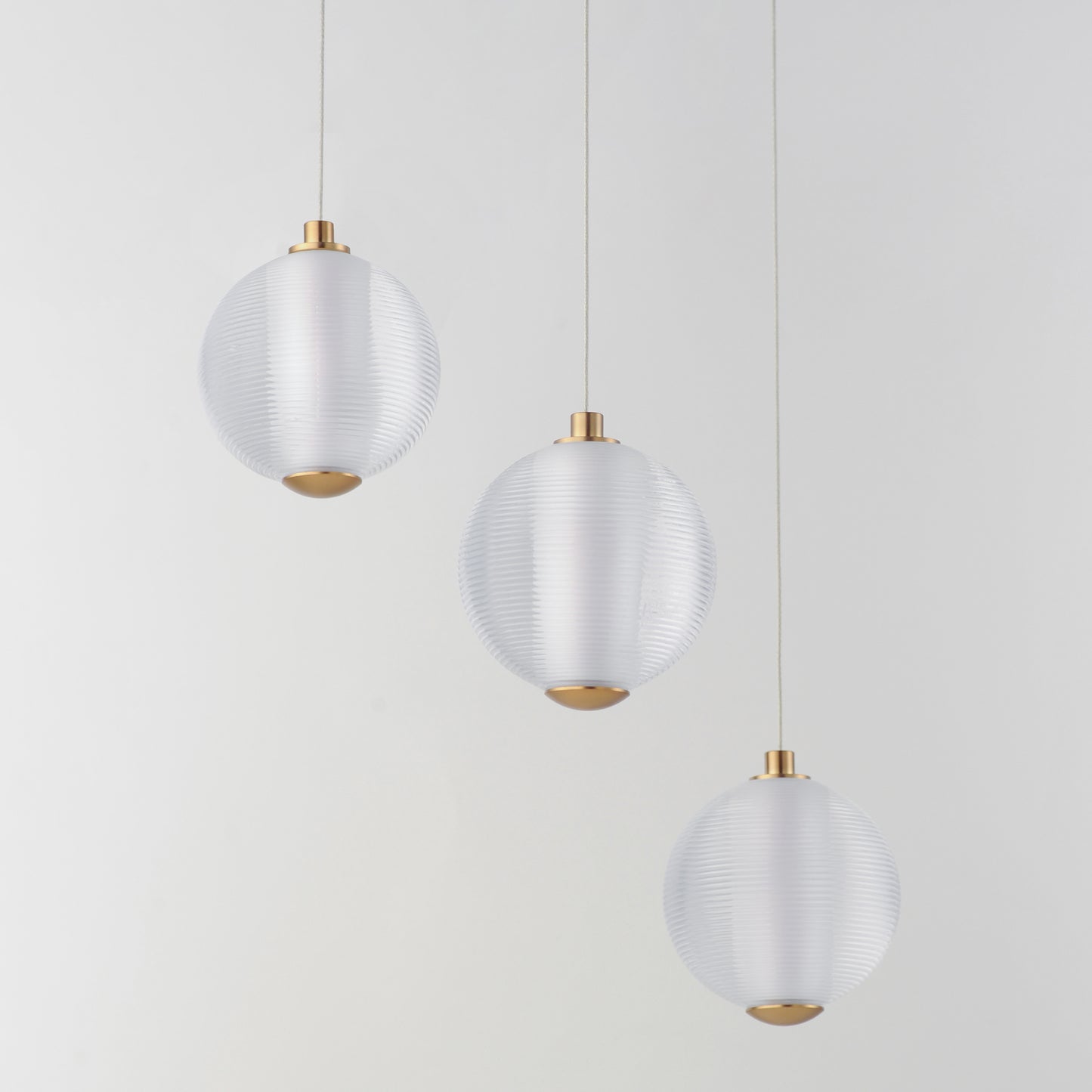 Rhythm 3-Light LED Pendant Gold by ET2