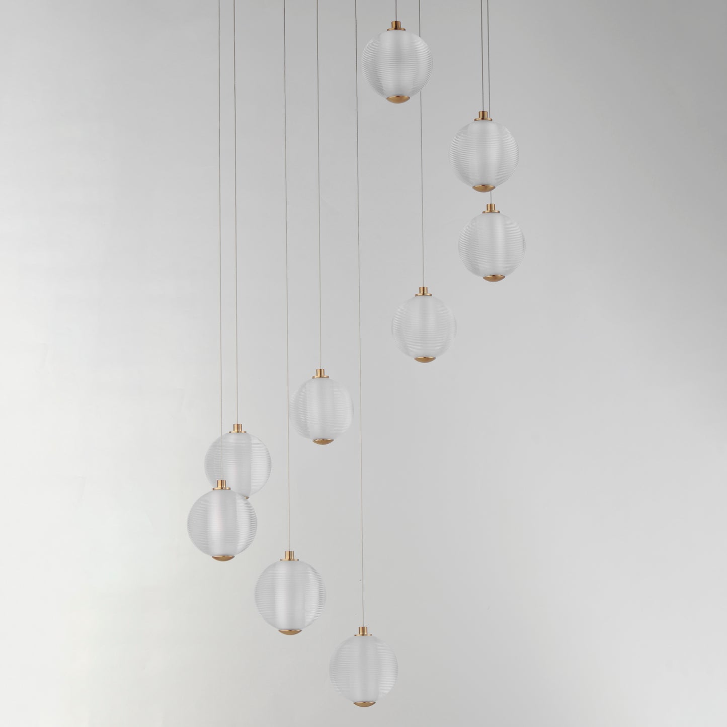 Rhythm 9-Light LED Pendant Gold by ET2