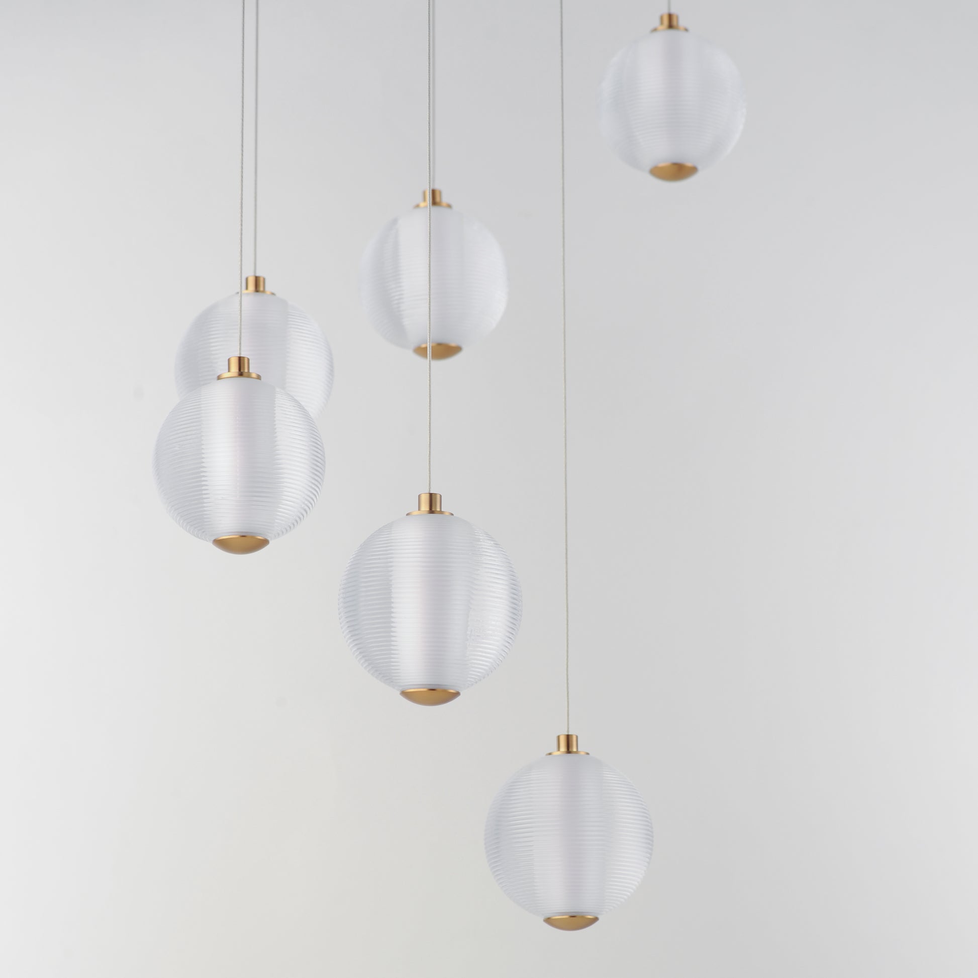 Rhythm 9-Light LED Pendant Gold by ET2
