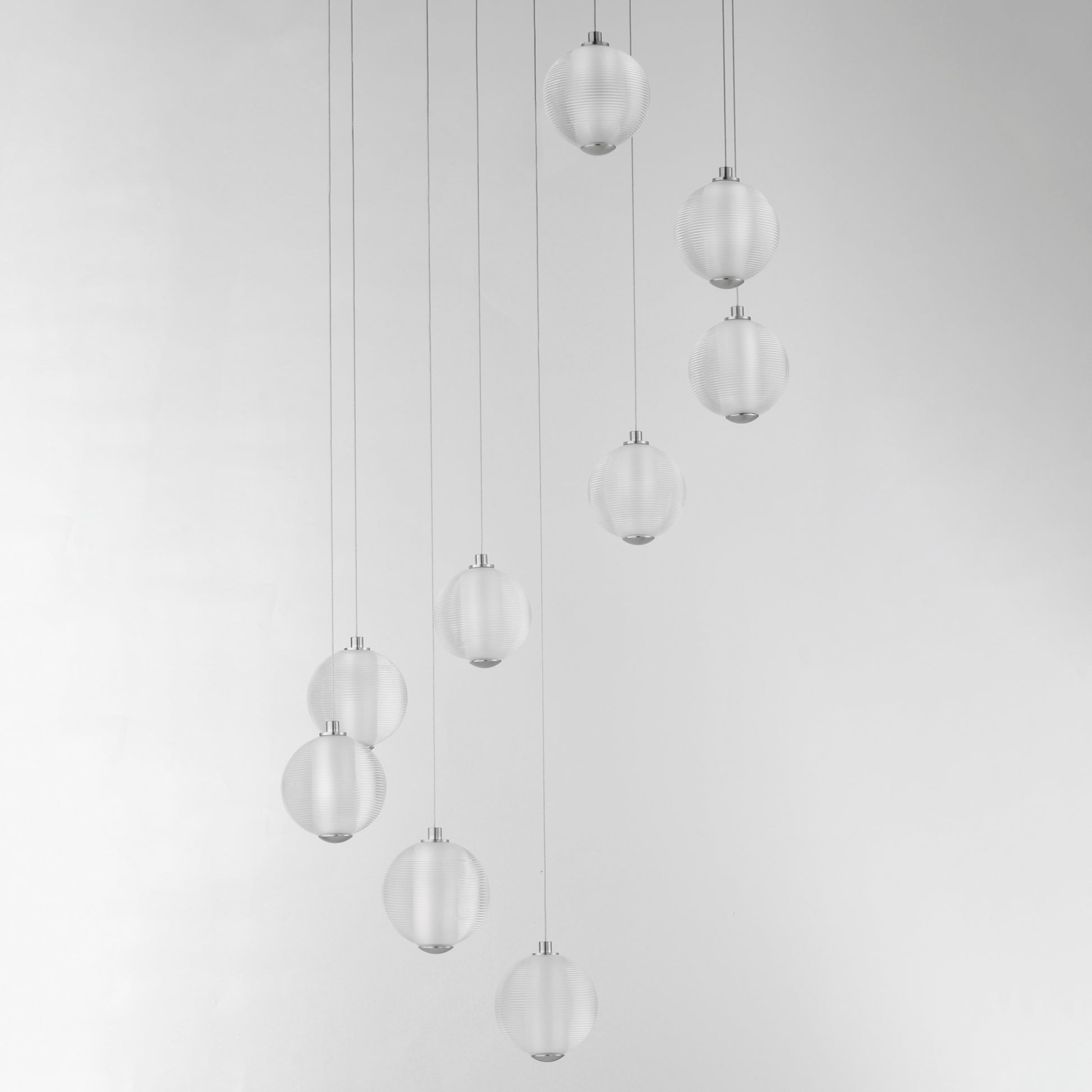 Rhythm 9-Light LED Pendant Polished Chrome by ET2
