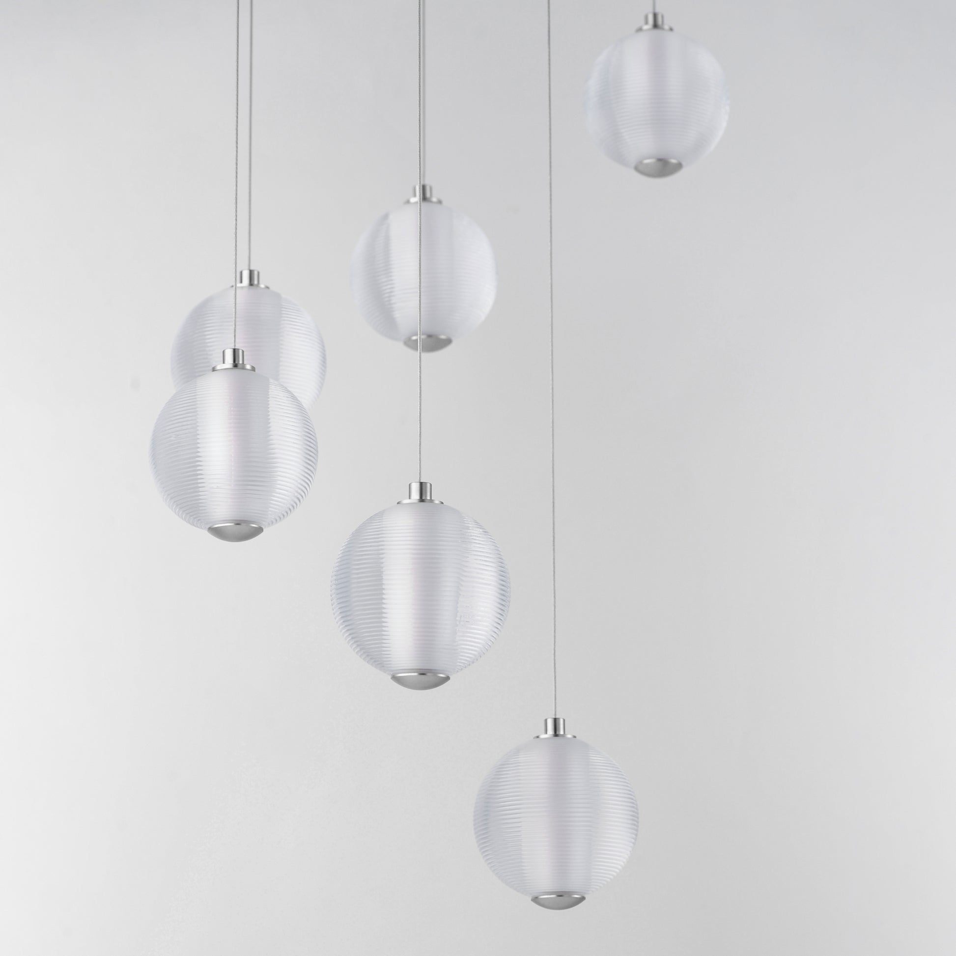Rhythm 9-Light LED Pendant Polished Chrome by ET2